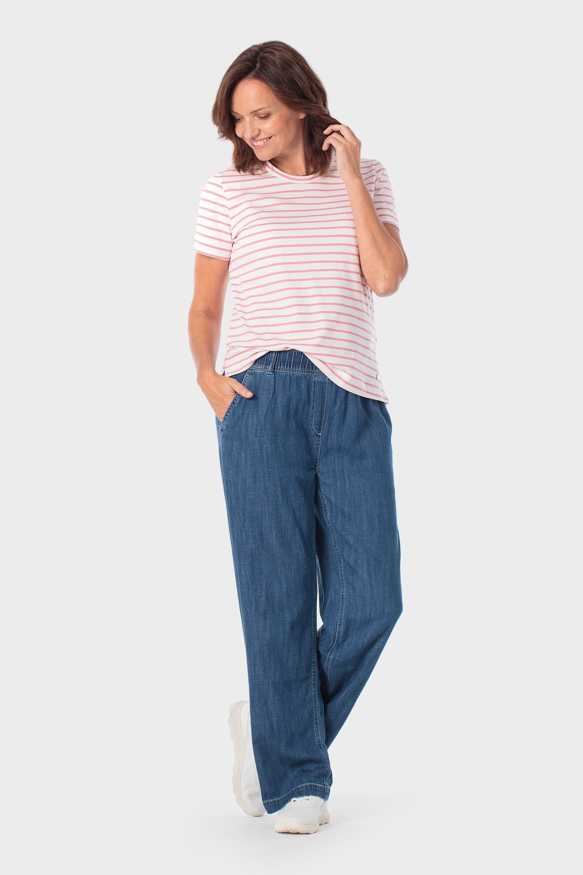 Wide-Leg Denim Trousers, 3701_396, large image number 0