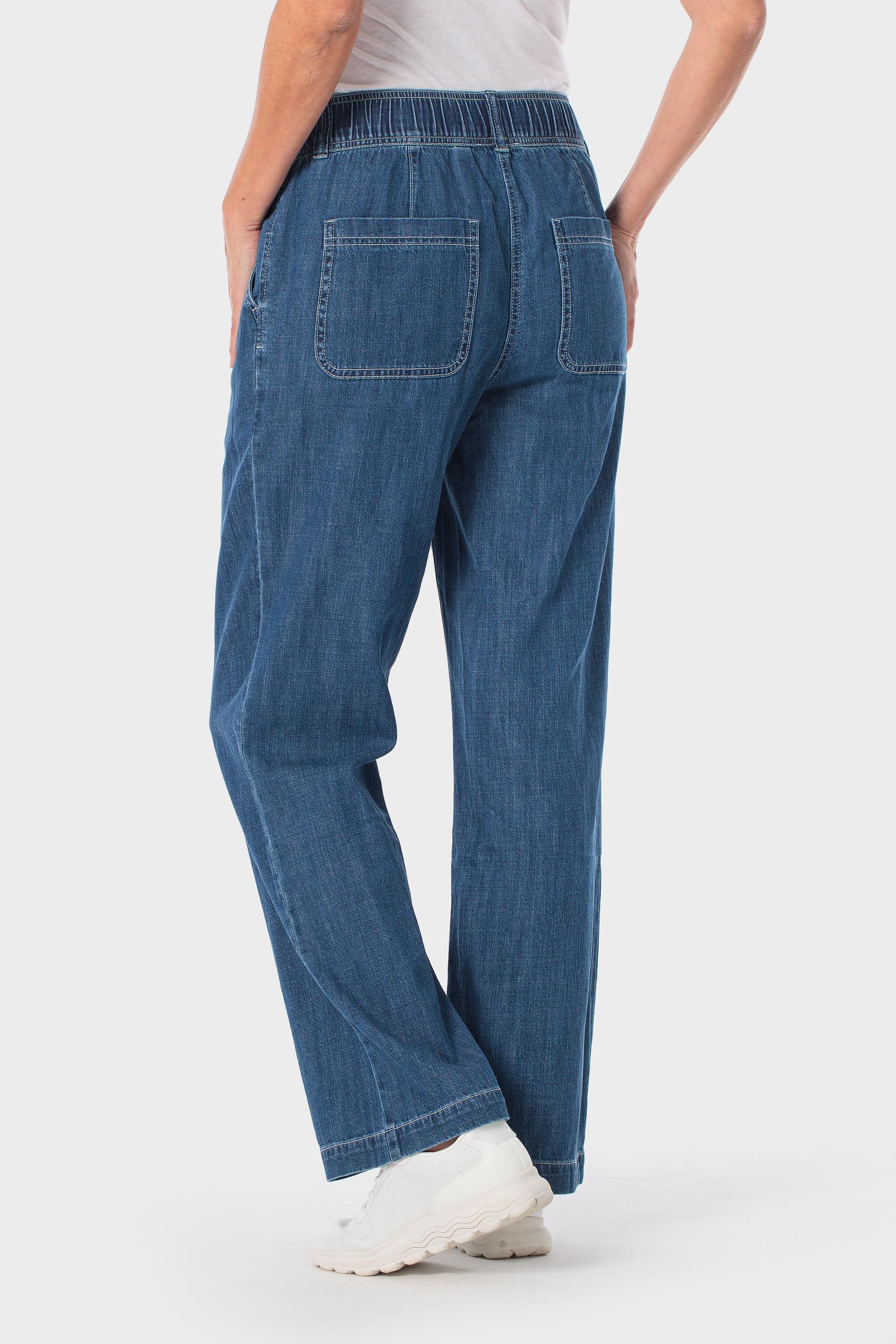 Wide-Leg Denim Trousers Blue, 3701_396, large image number 3