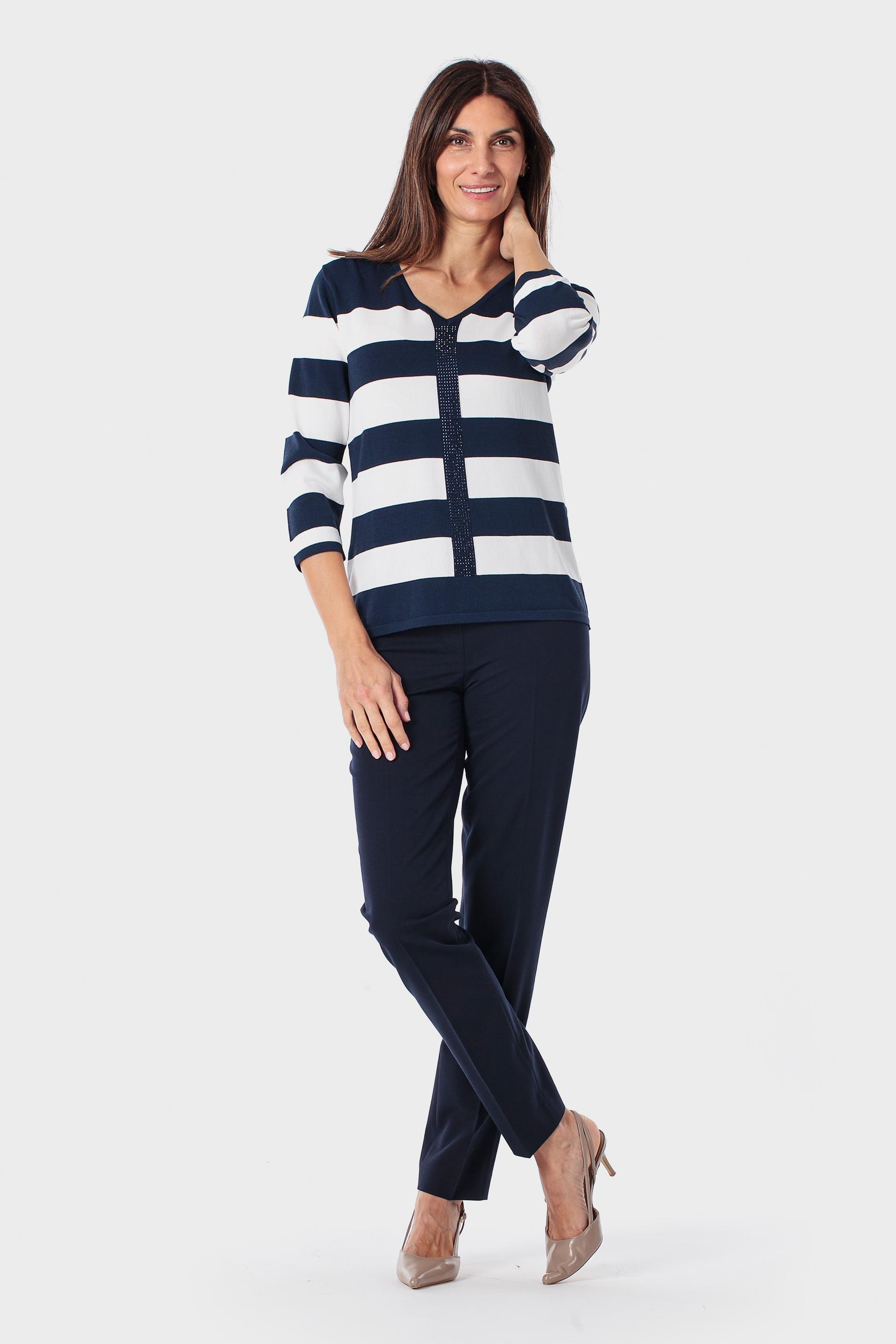 Navy Slim Trousers, Blue Navy, large image number 0