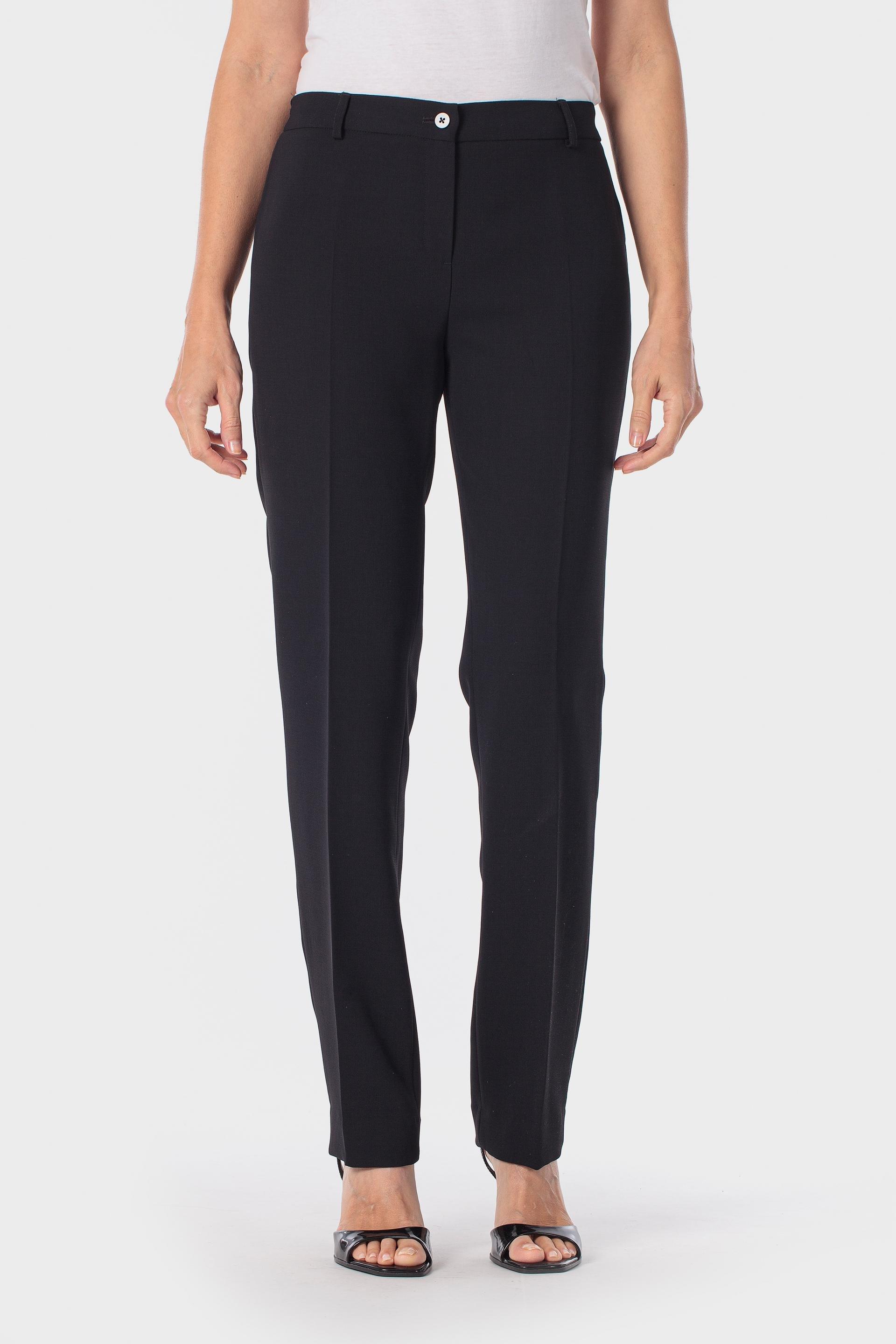 Black Slim Trousers, Black, medium