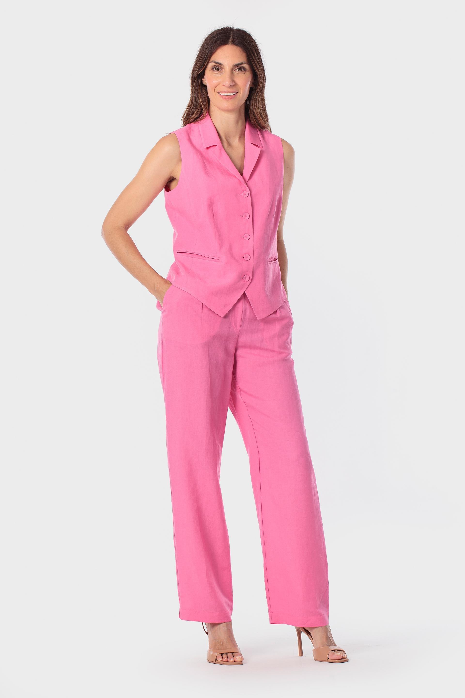 بنطال بخصر مطاطي، وردي, Fuchsia Bouganvilla, medium