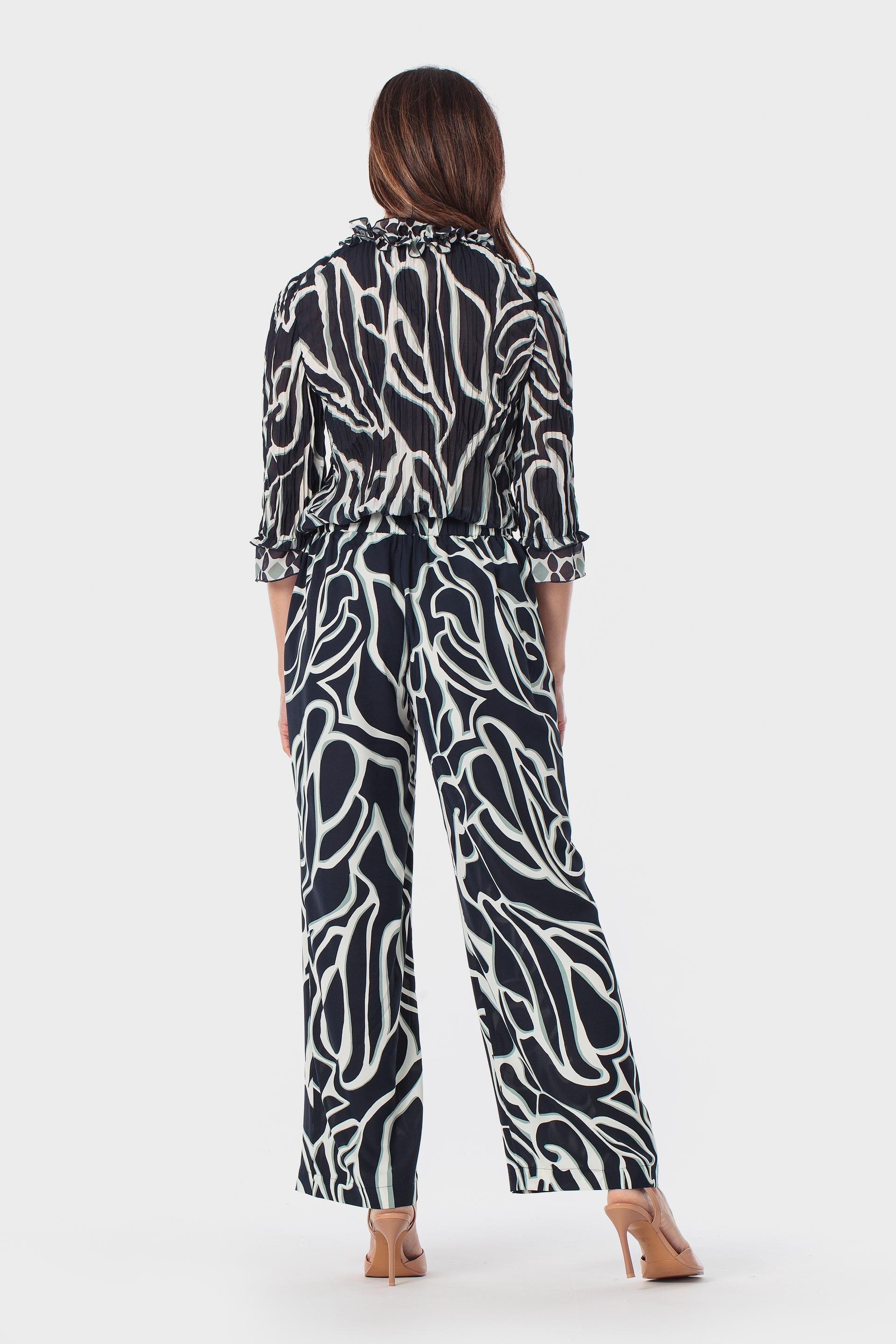 بنطال أسود بنقشة مطبوعة, Blue Navy, medium