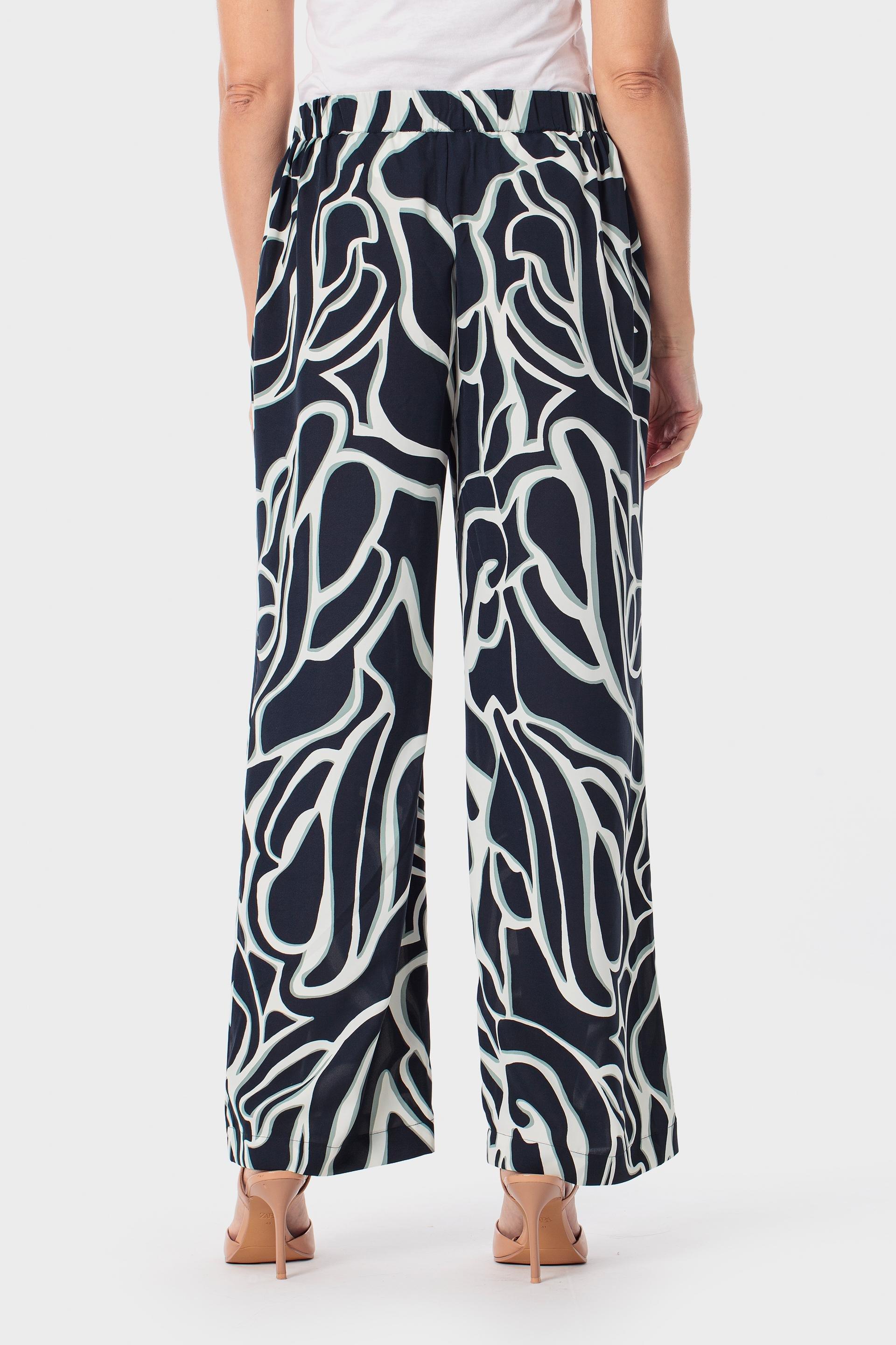 Black Printed Trousers, 3701_104, large image number 3