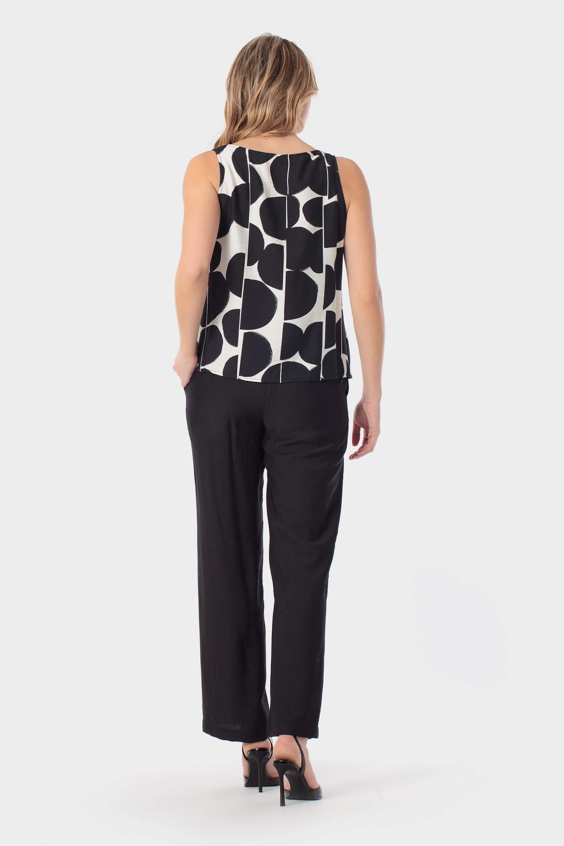 Black Elastic Trousers, 3701_120, large image number 1