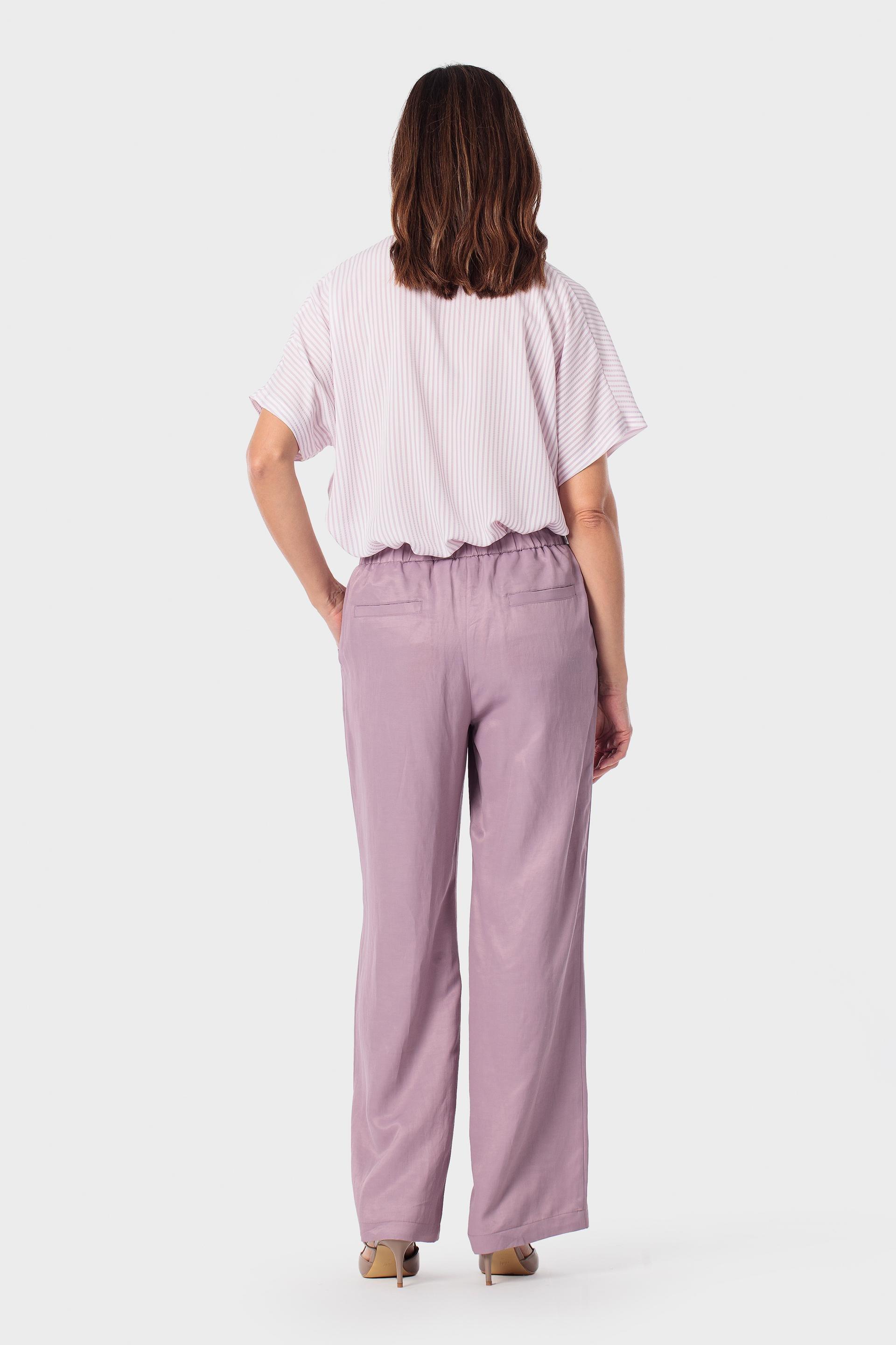 Purple Elastic Waist Trousers, Lillac Greyish, large image number 1