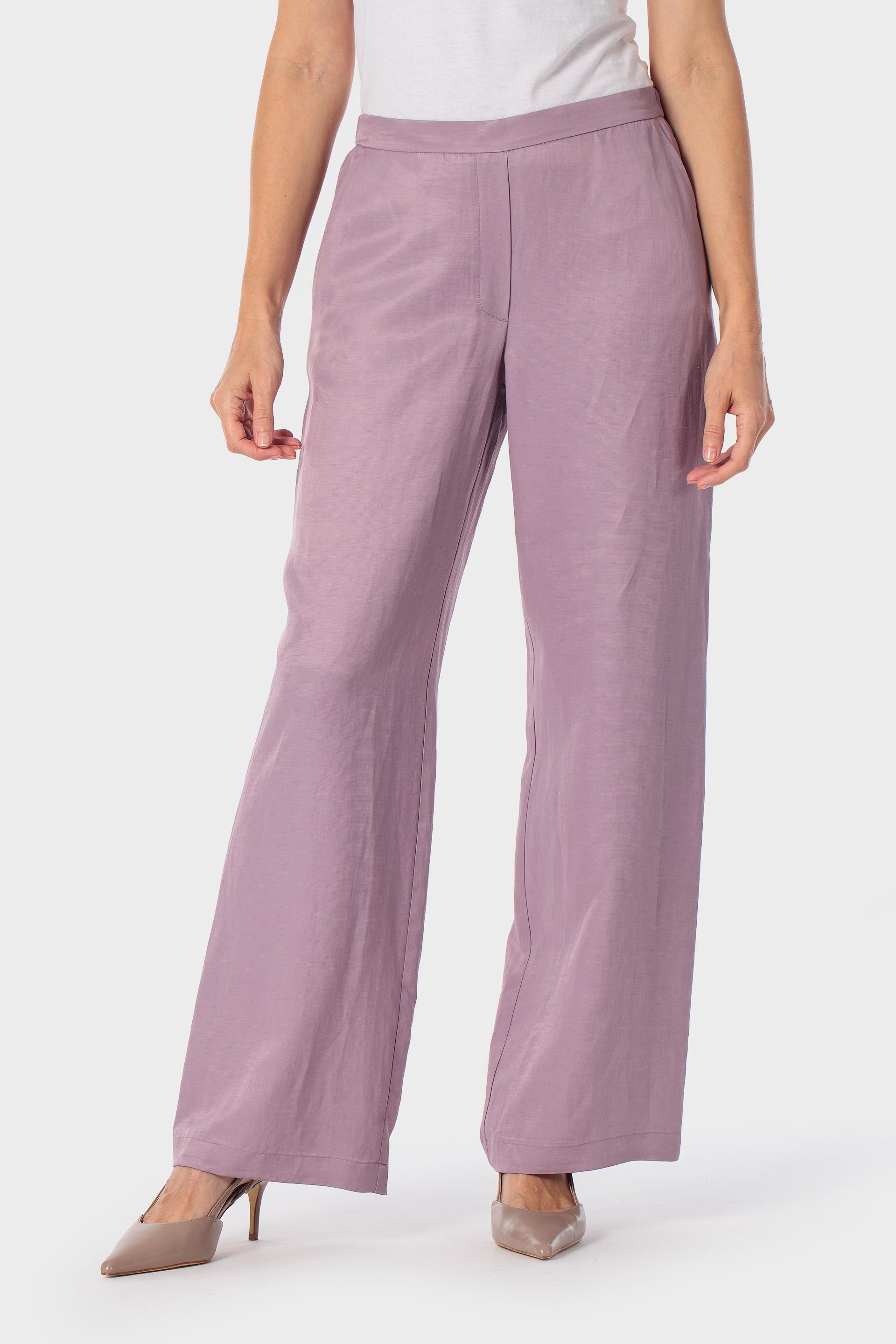 Purple Elastic Waist Trousers, Lillac Greyish, large image number 2