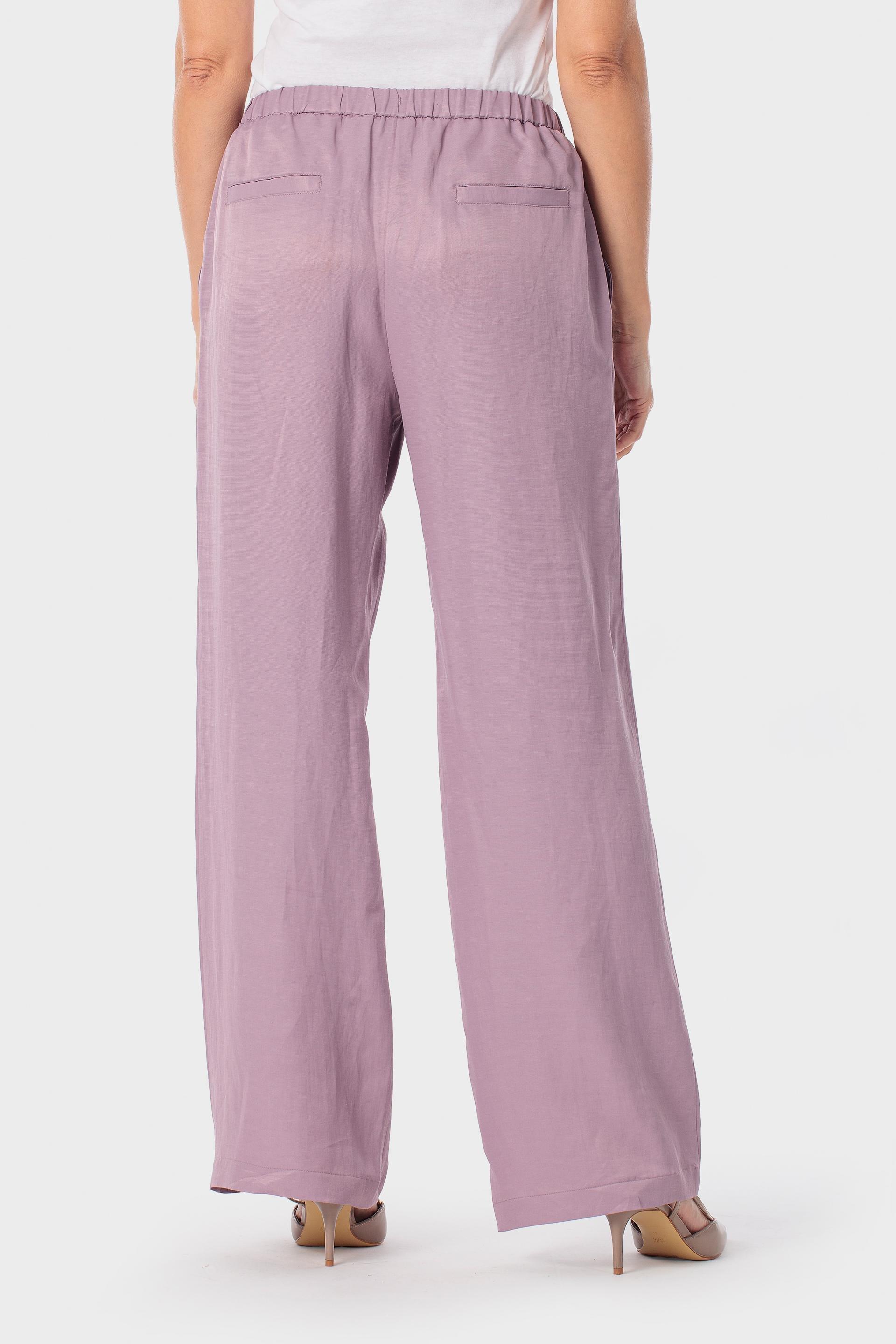 Purple Elastic Waist Trousers, Lillac Greyish, large image number 3