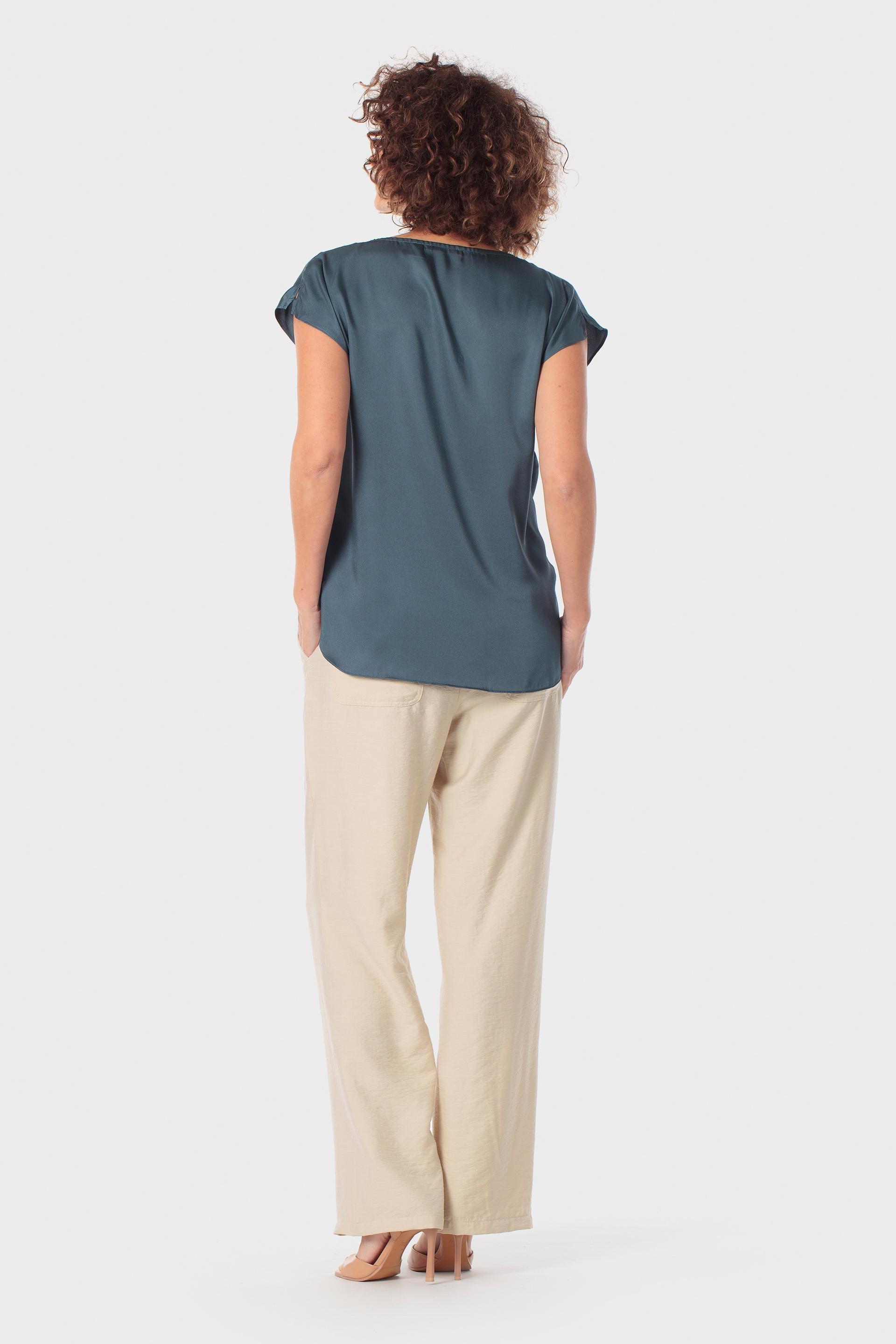 Wide-Leg Drawstring Trousers Beige, Beige, large image number 4