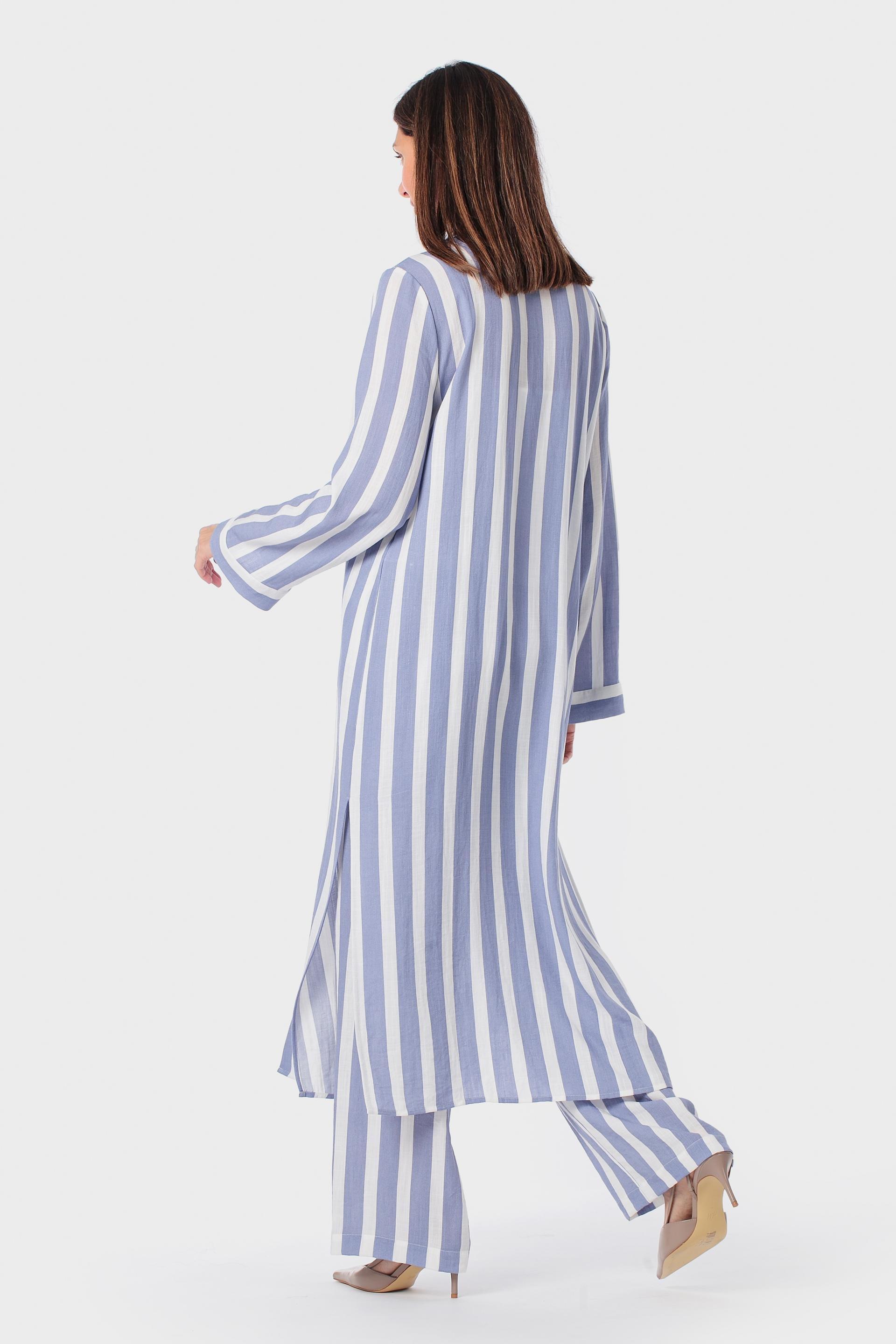 Blue Striped Trousers, 3701_399, large image number 1