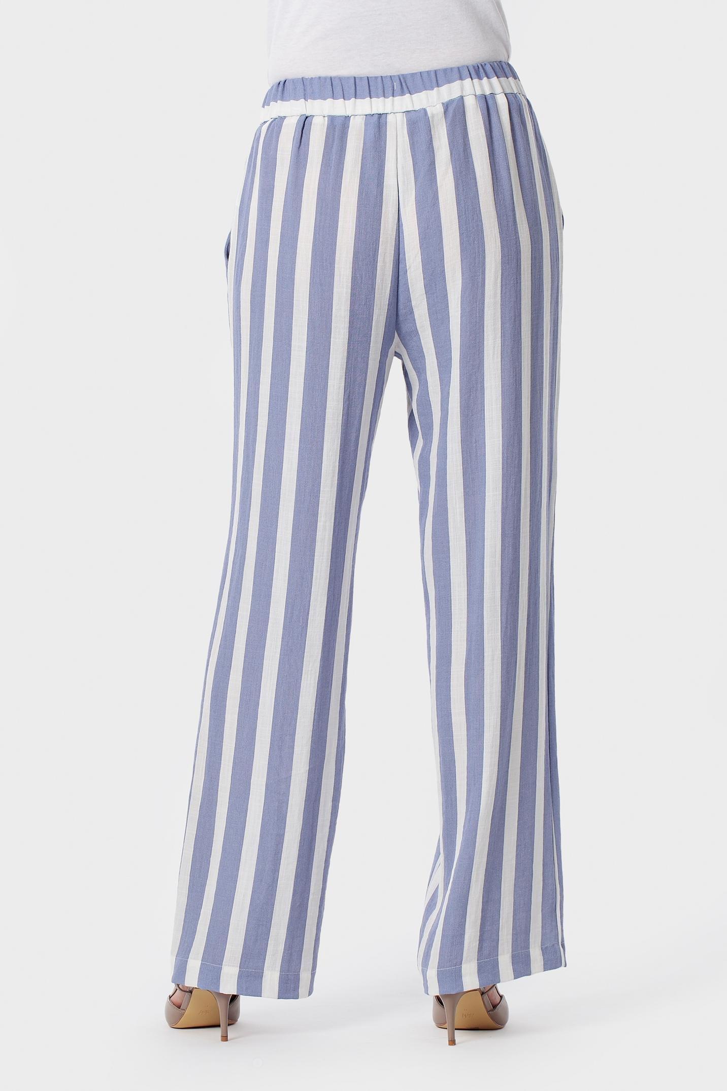 Blue Striped Trousers, 3701_399, large image number 2