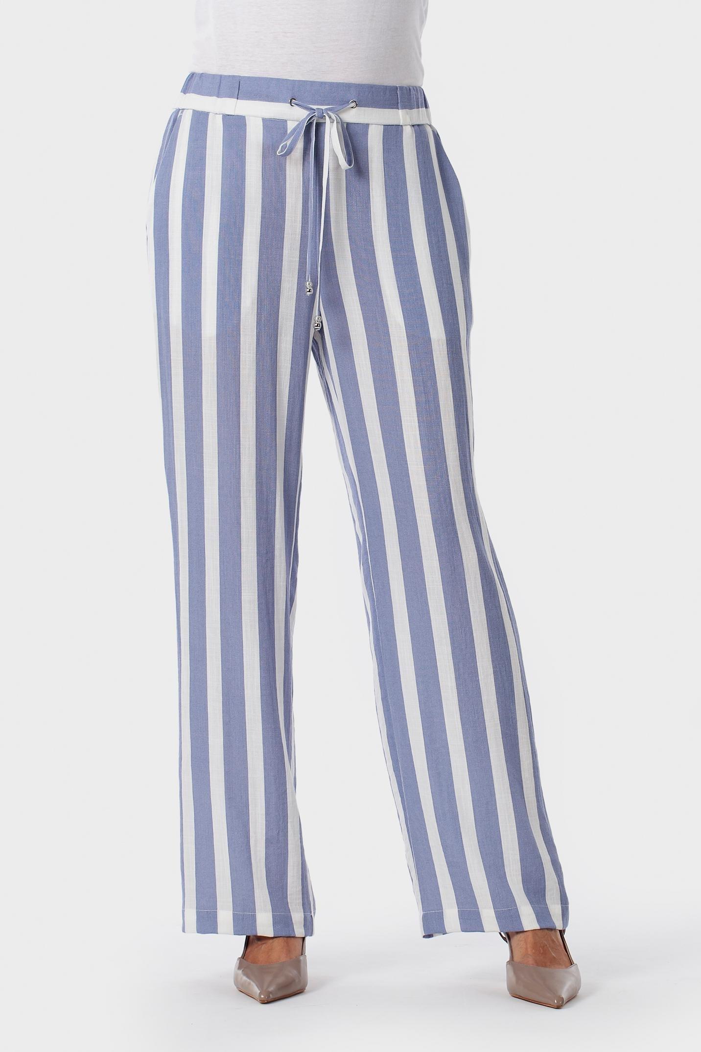 Blue Striped Trousers, 3701_399, large image number 3