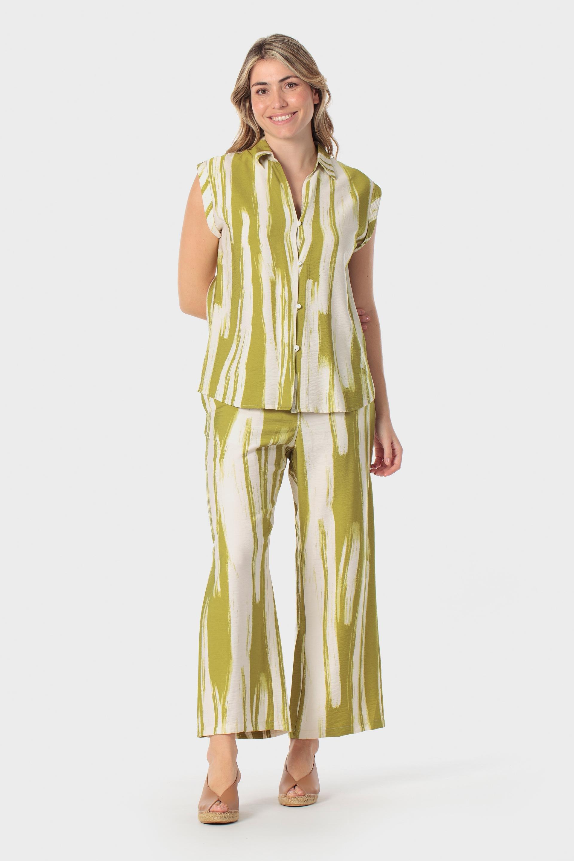 بنطال أخضر مطبوع, Green Lime, medium