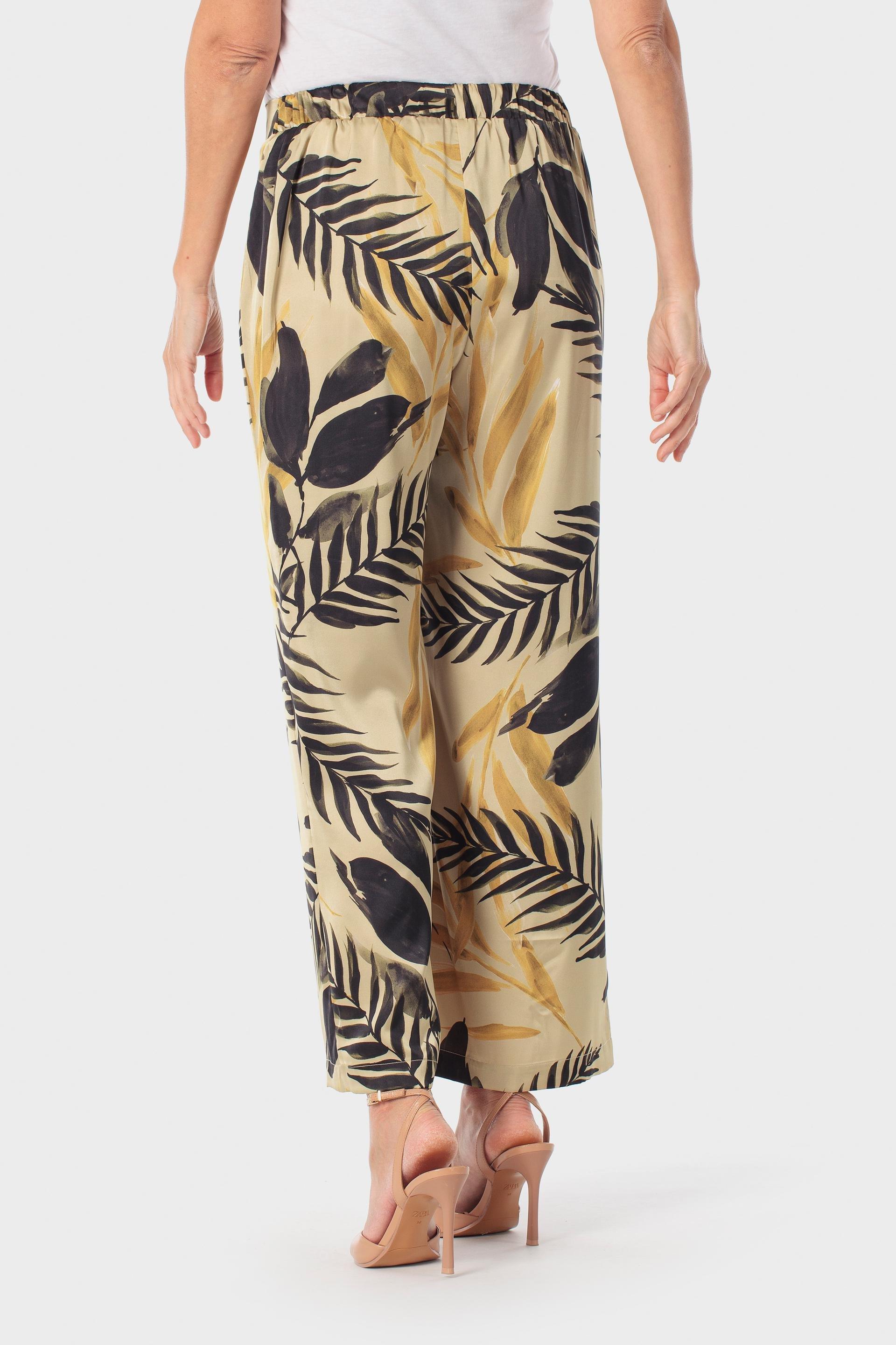 بنطال بيج بنقش الأوراق, Beige Camel, large image number 3