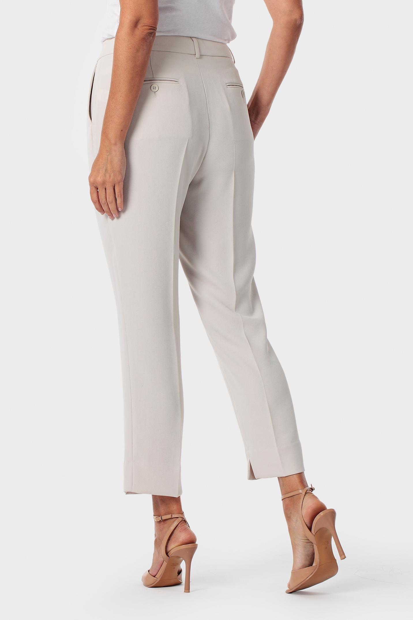 Beige Capri Trousers, 3701_189, large image number 3