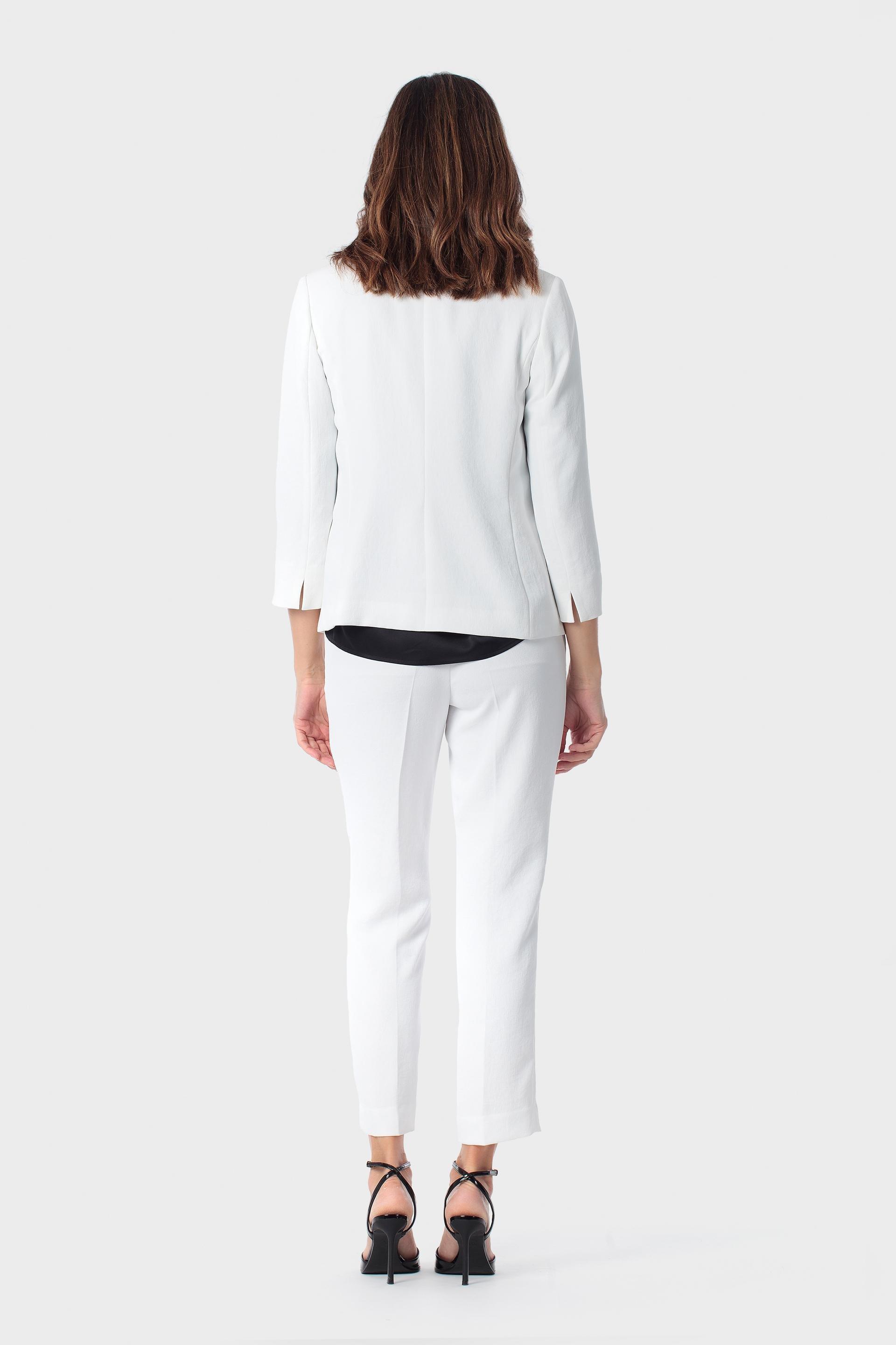 White Capri Trousers, Beige Talc, large image number 1