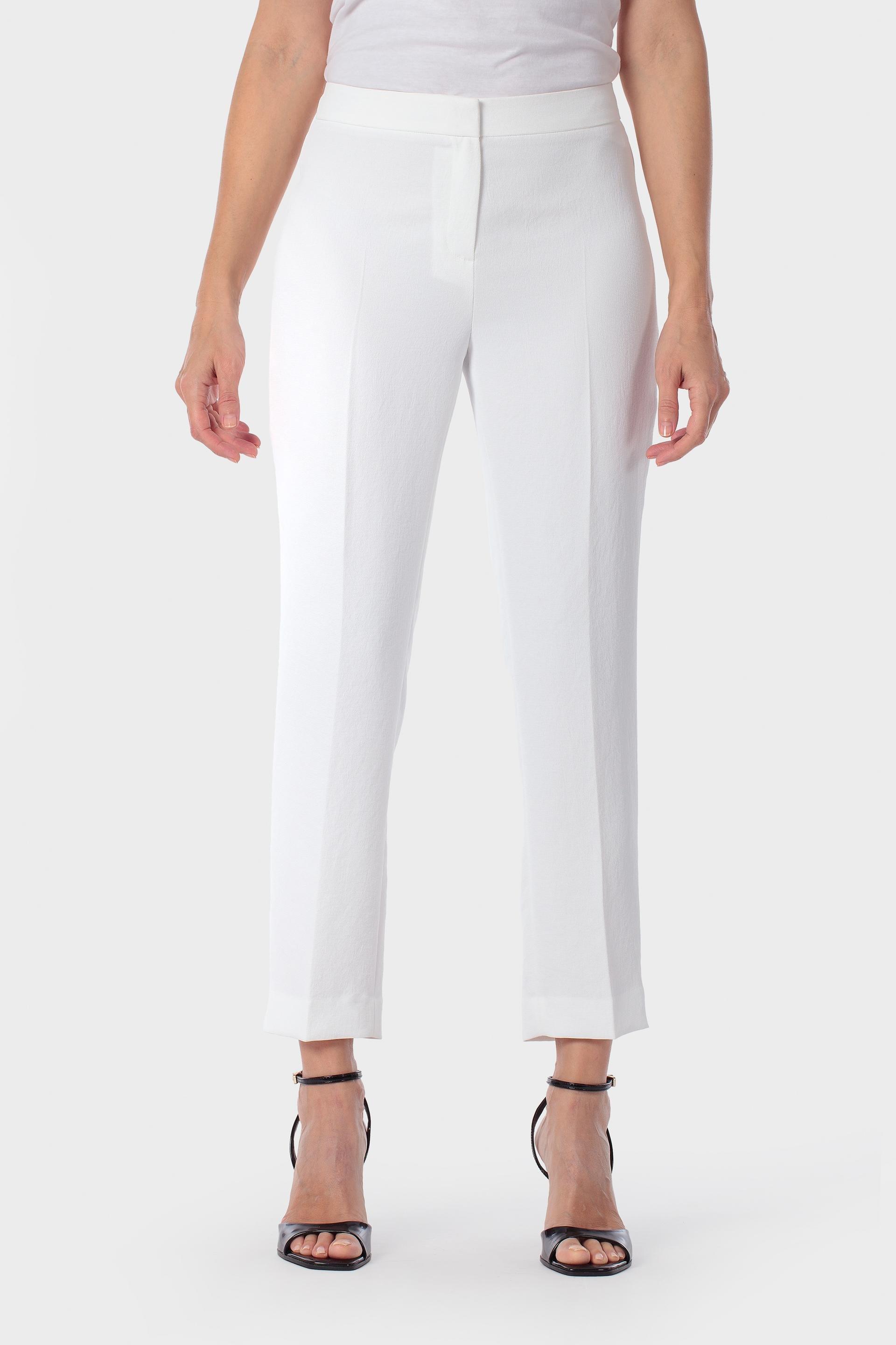White Capri Trousers, Beige Talc, large image number 4