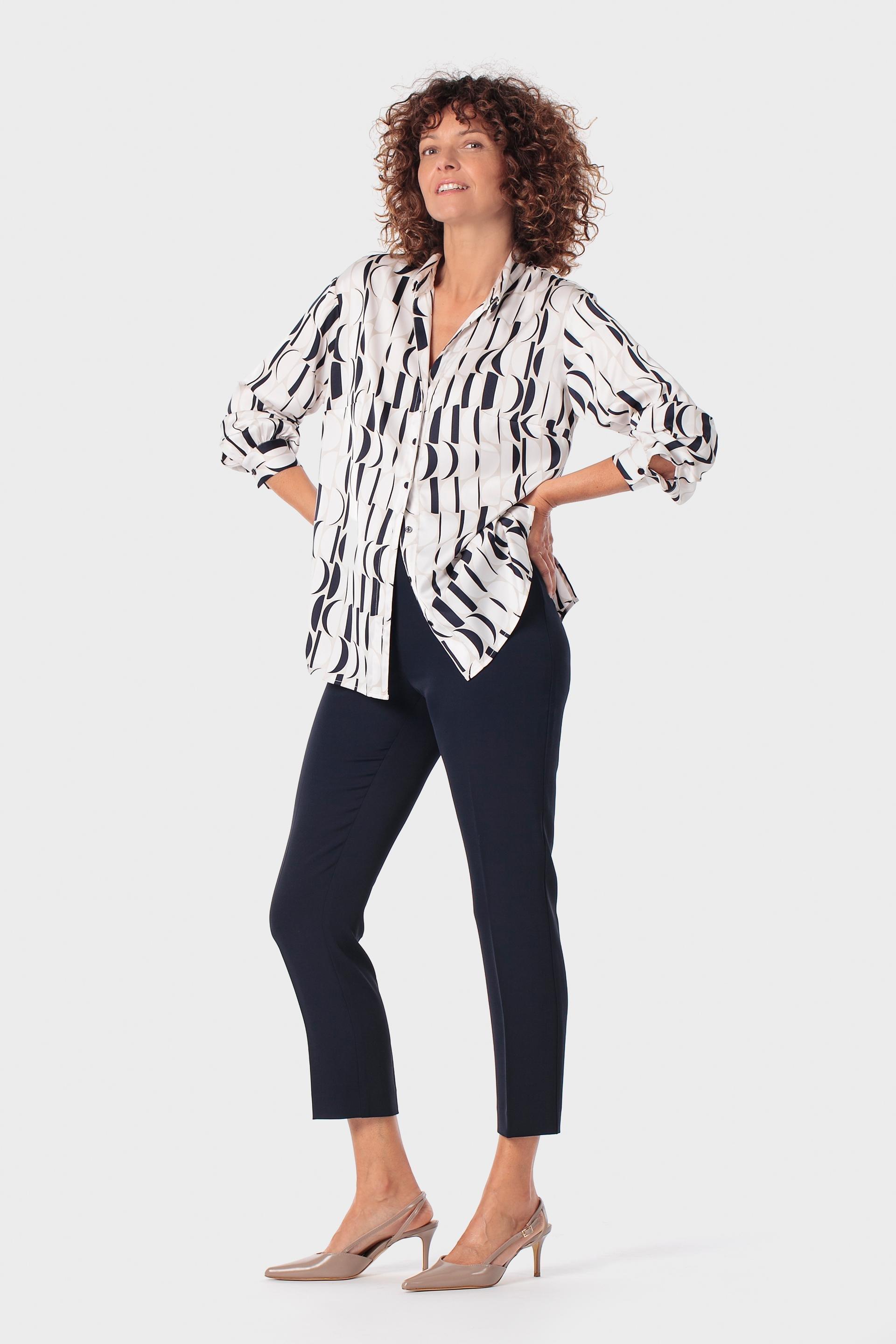 Capri Trousers with Zip and Button Fastening, 3701_104, large image number 0