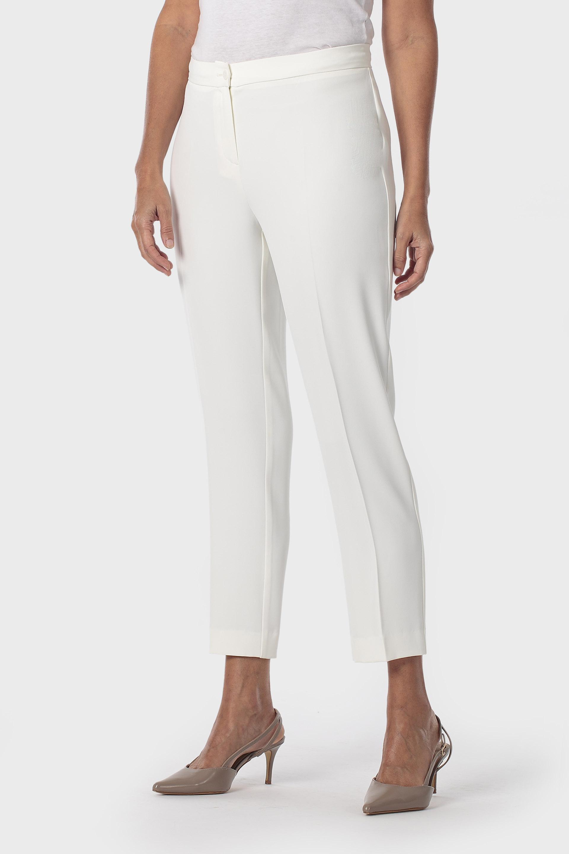 Capri Trousers with Zip and Button Fastening Beige, Beige Talc, large image number 2
