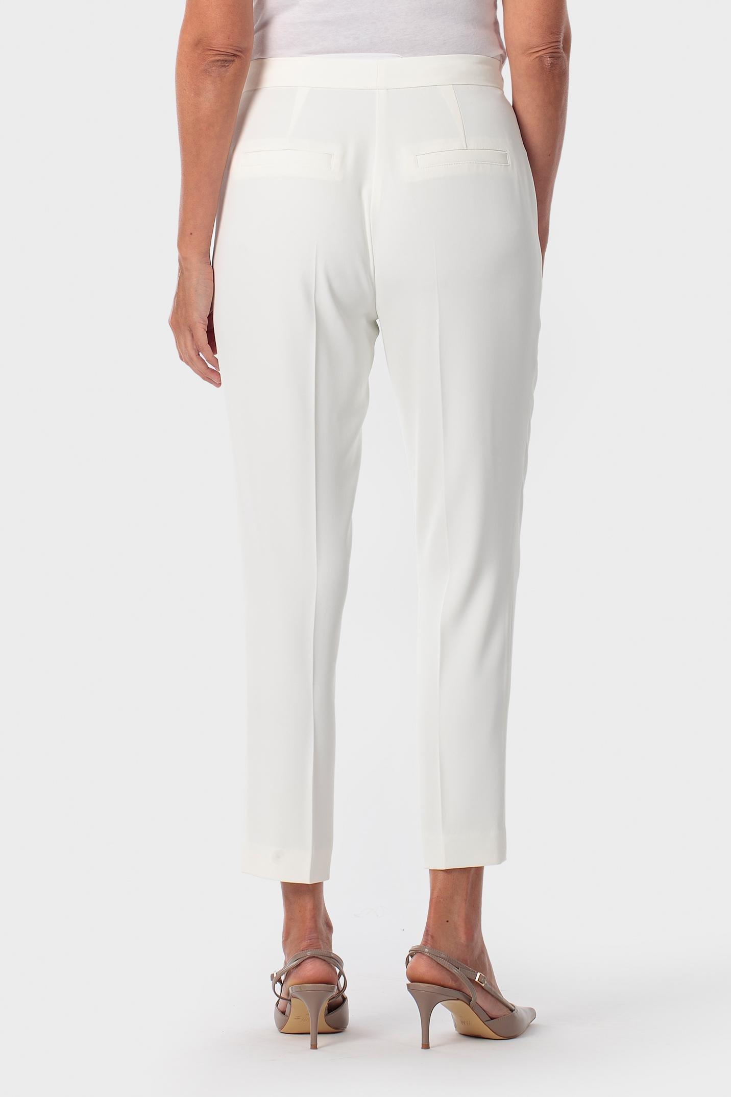 Capri Trousers with Zip and Button Fastening Beige, Beige Talc, large image number 3