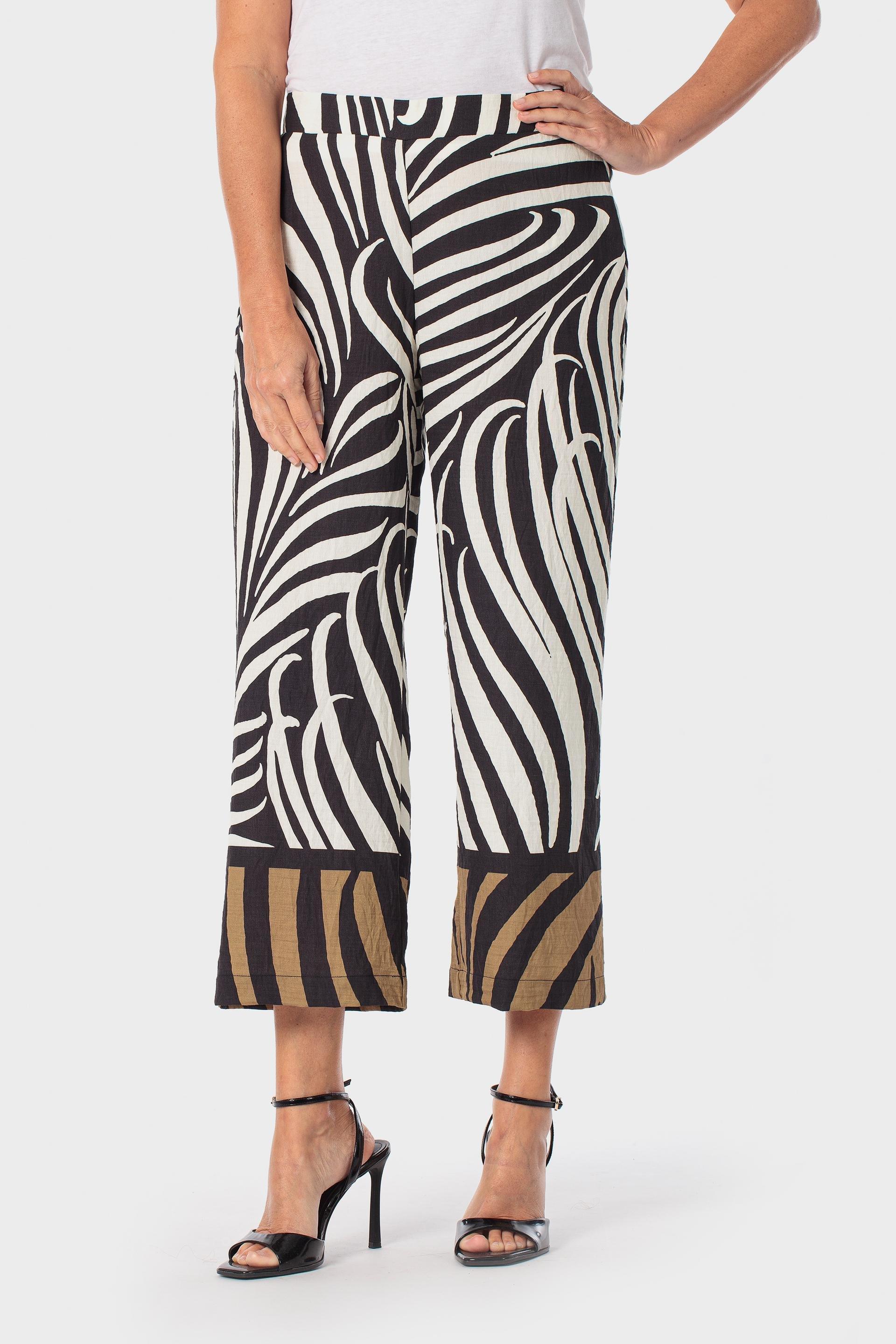 Blue Printed Trousers, Black, large image number 2