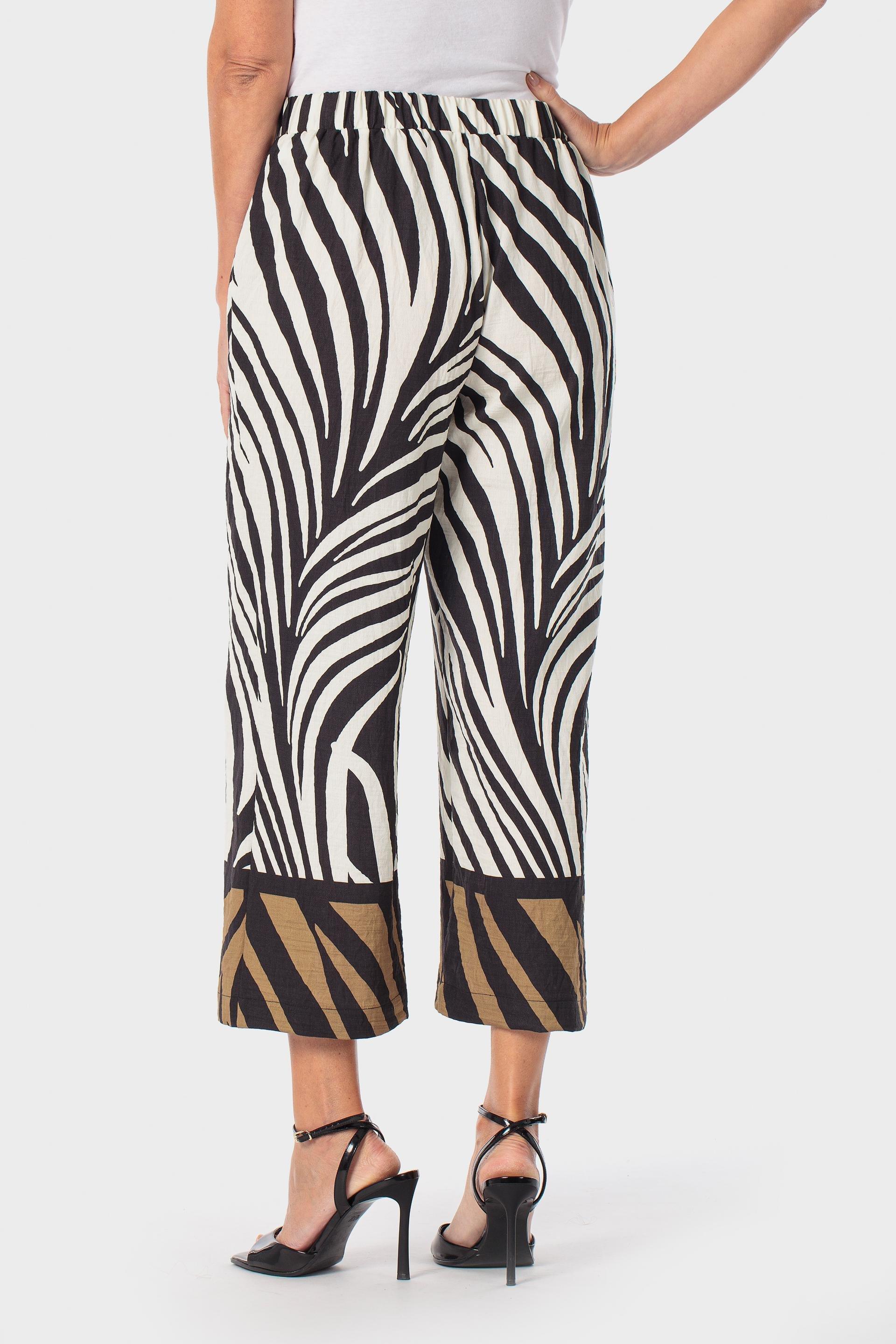 Blue Printed Trousers, Black, large image number 3