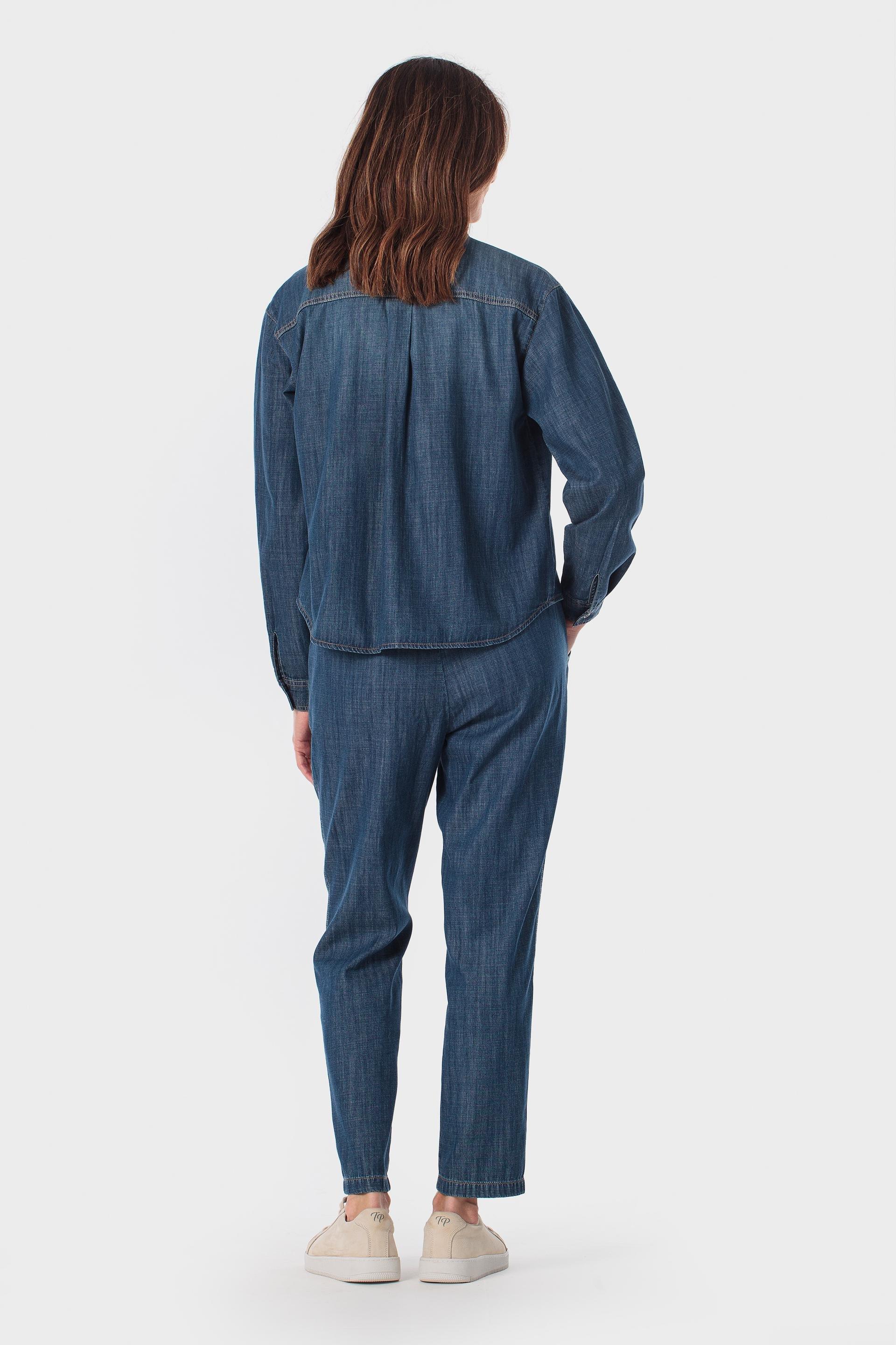 Blue Chambray Trousers, 3701_106, large image number 1