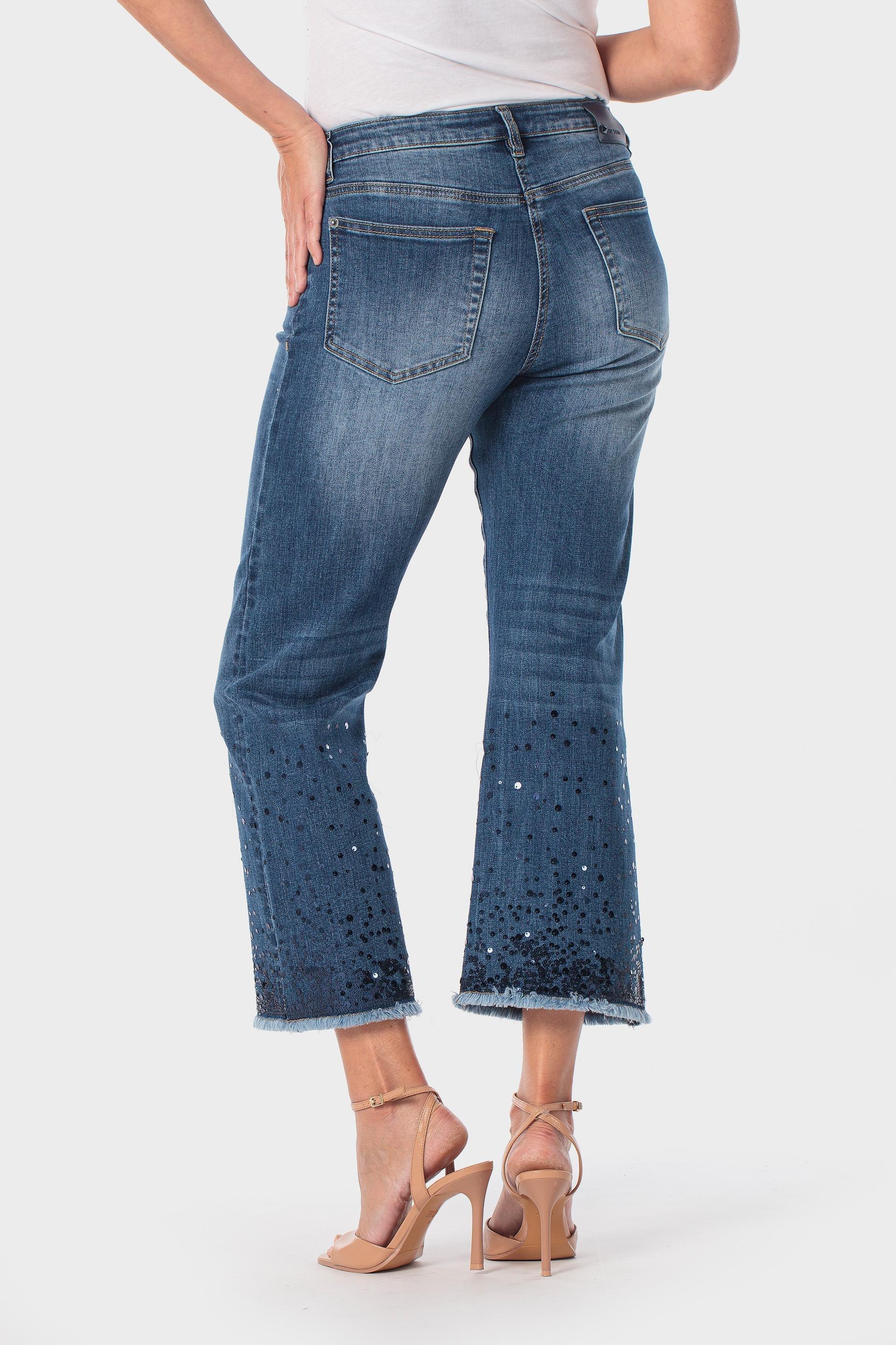 Blue Sequin Jeans, Blue Denim, large image number 3