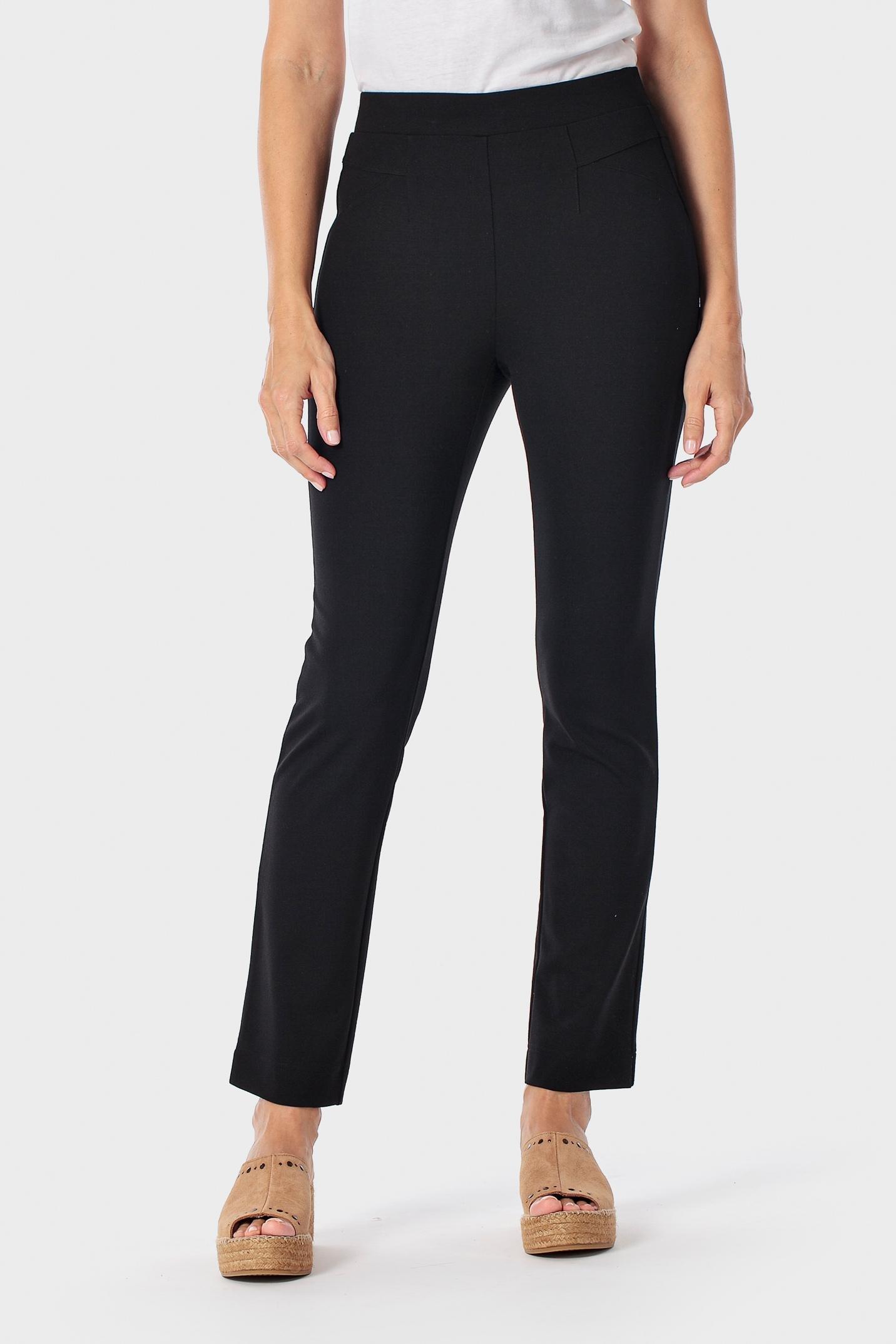 Black Slim Trousers, 3701_120, large image number 0