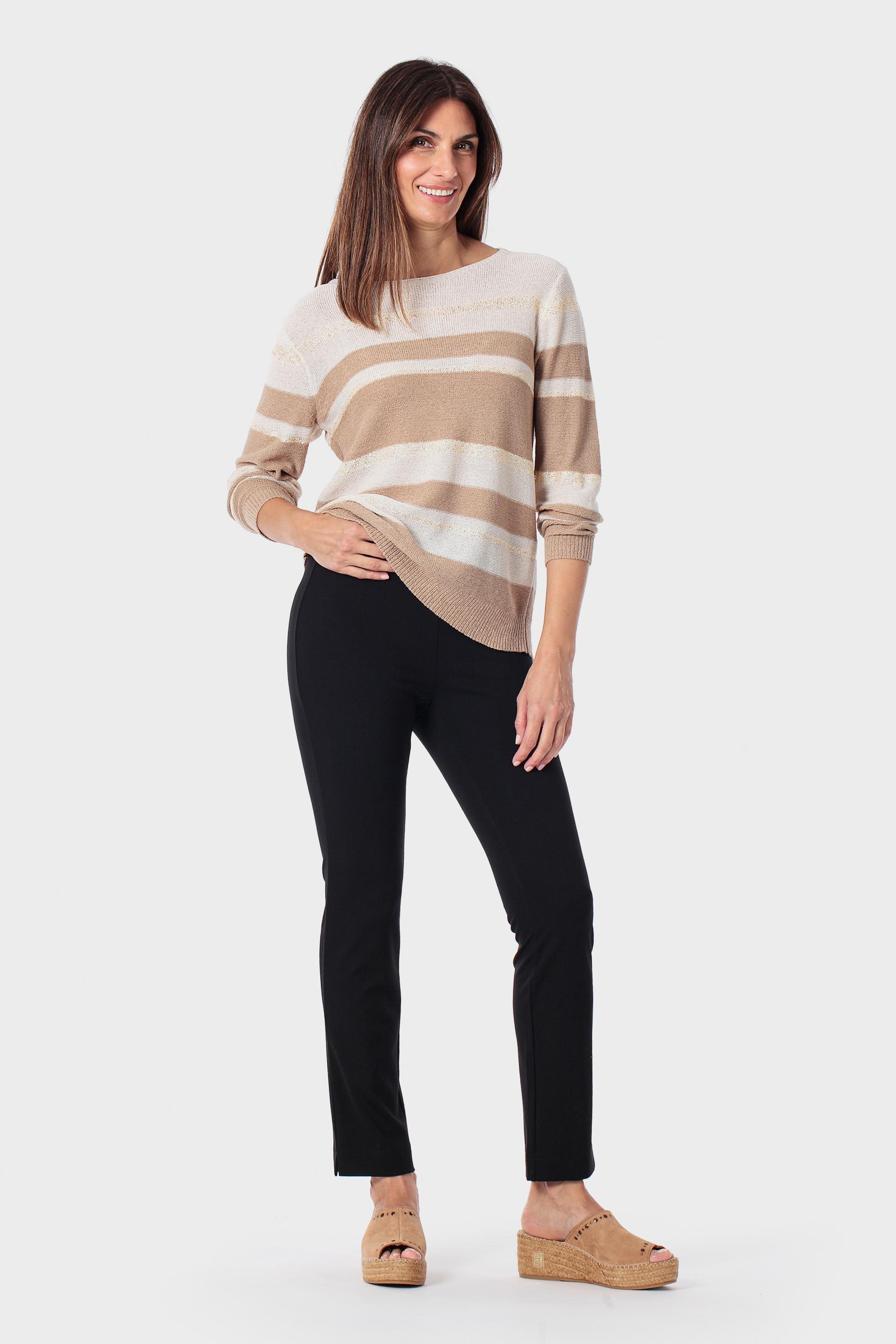 Black Slim Trousers, Black, medium