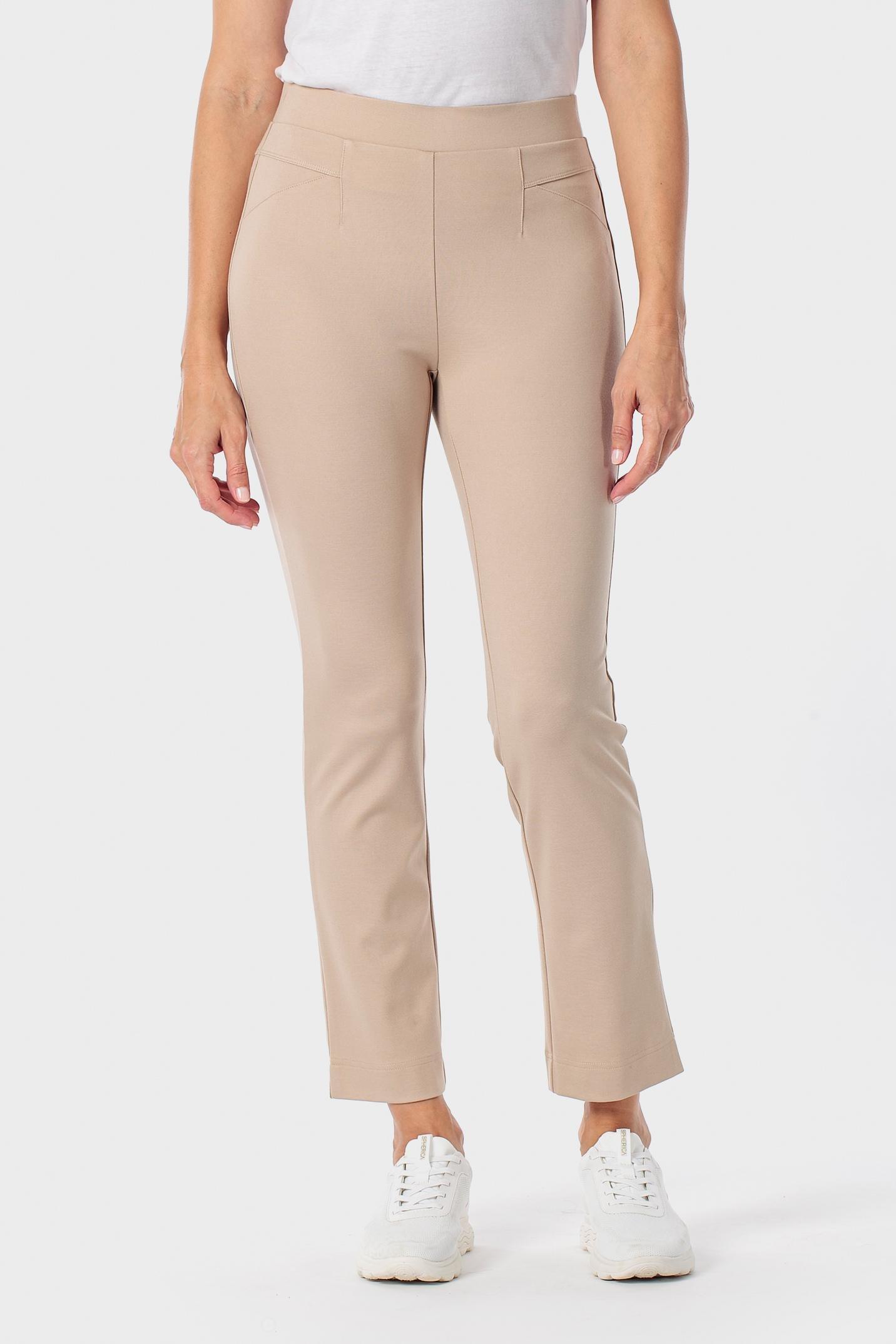 Beige Slim Trousers, 3701_126, large image number 0