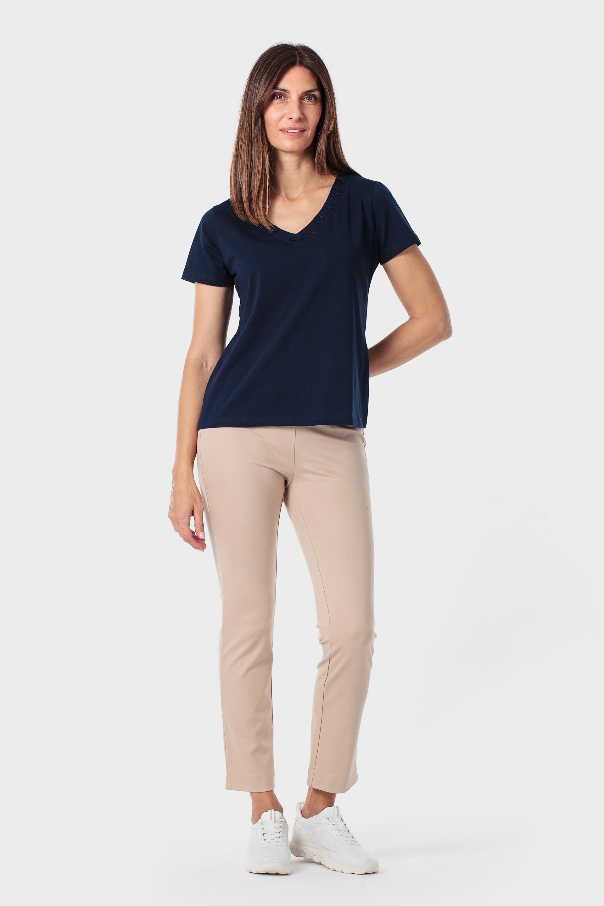 Beige Slim Trousers, Beige, large image number 0