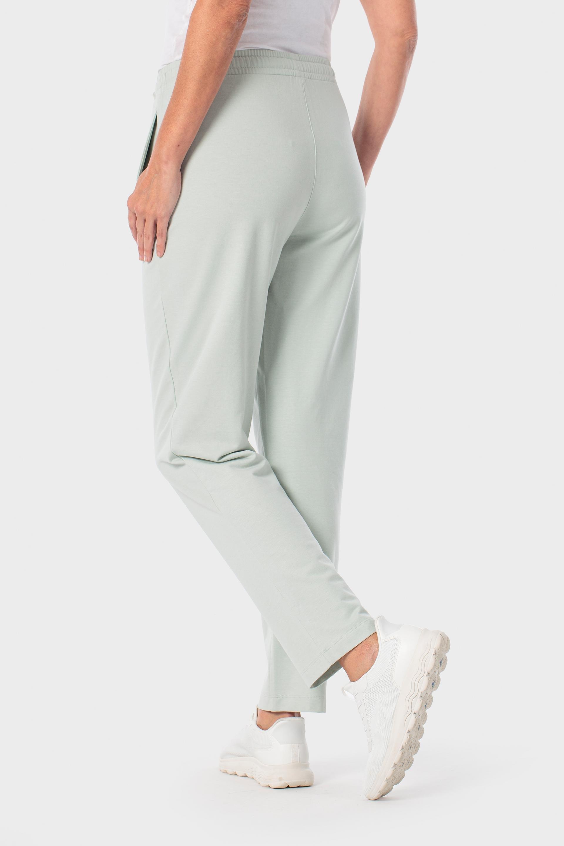Cotton Drawstring Jogger Trousers, Green Aquamarine, large image number 3