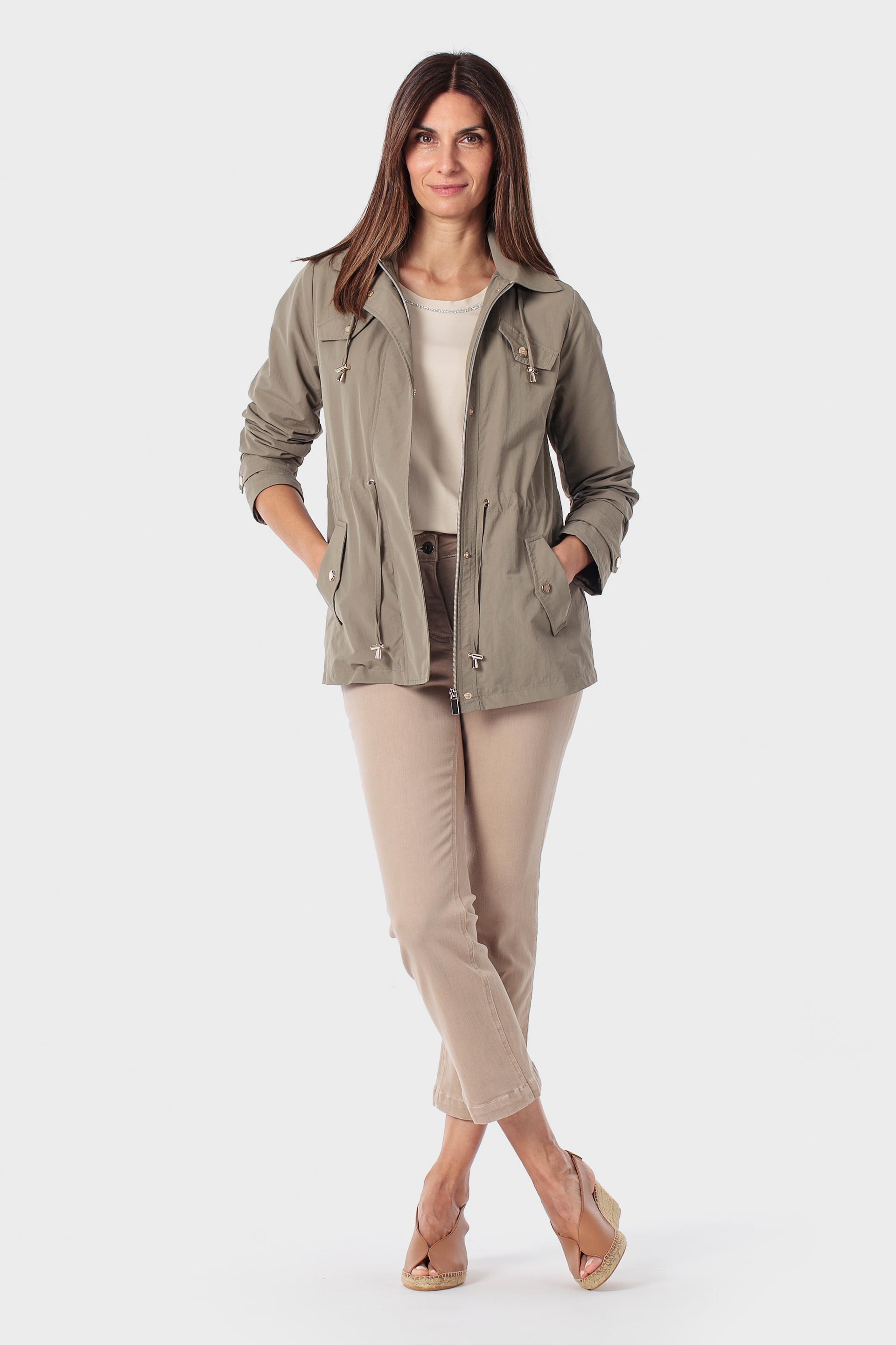 Khaki Parka With Hood, Green Khaki, medium