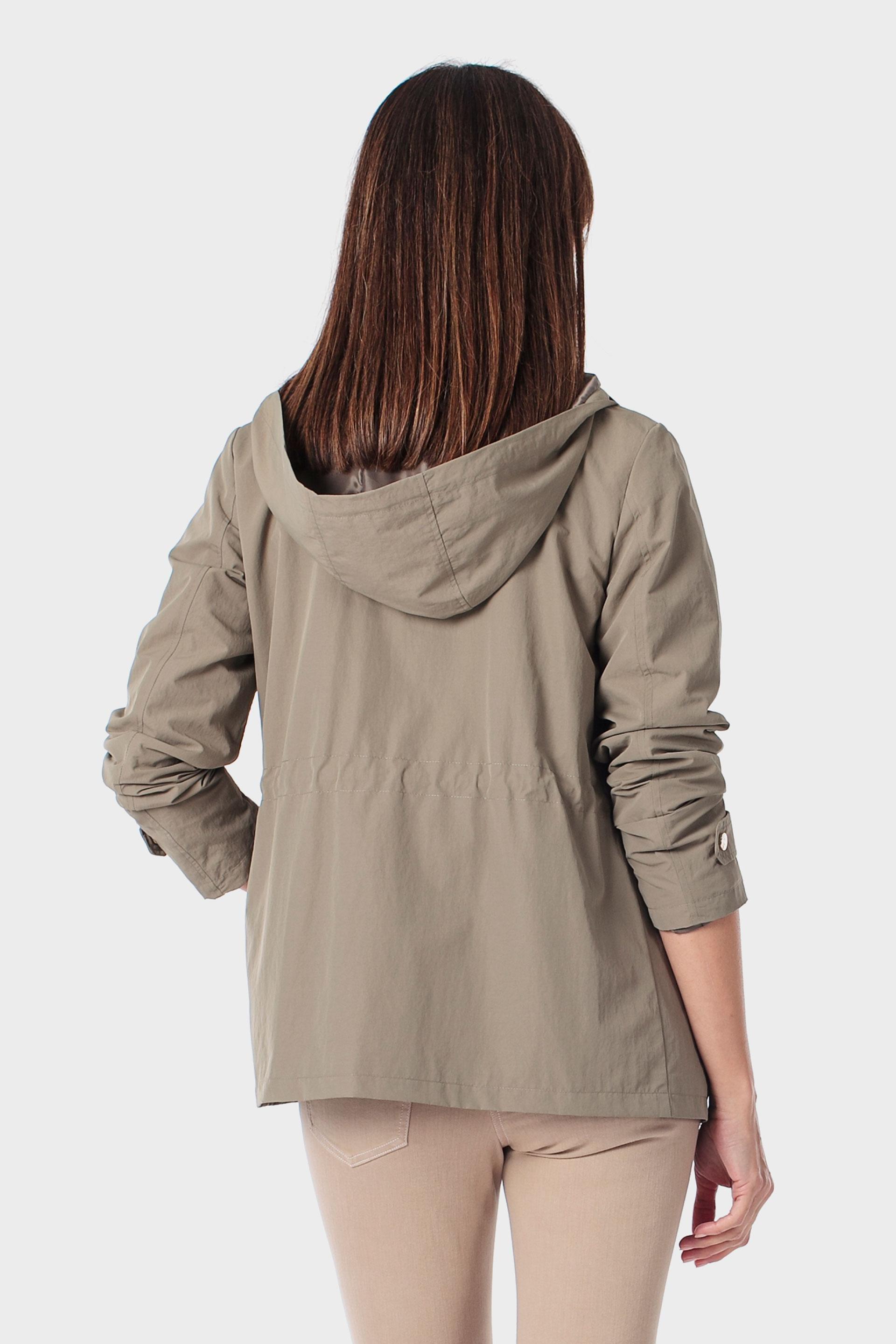 Khaki Parka With Hood, Green Khaki, medium