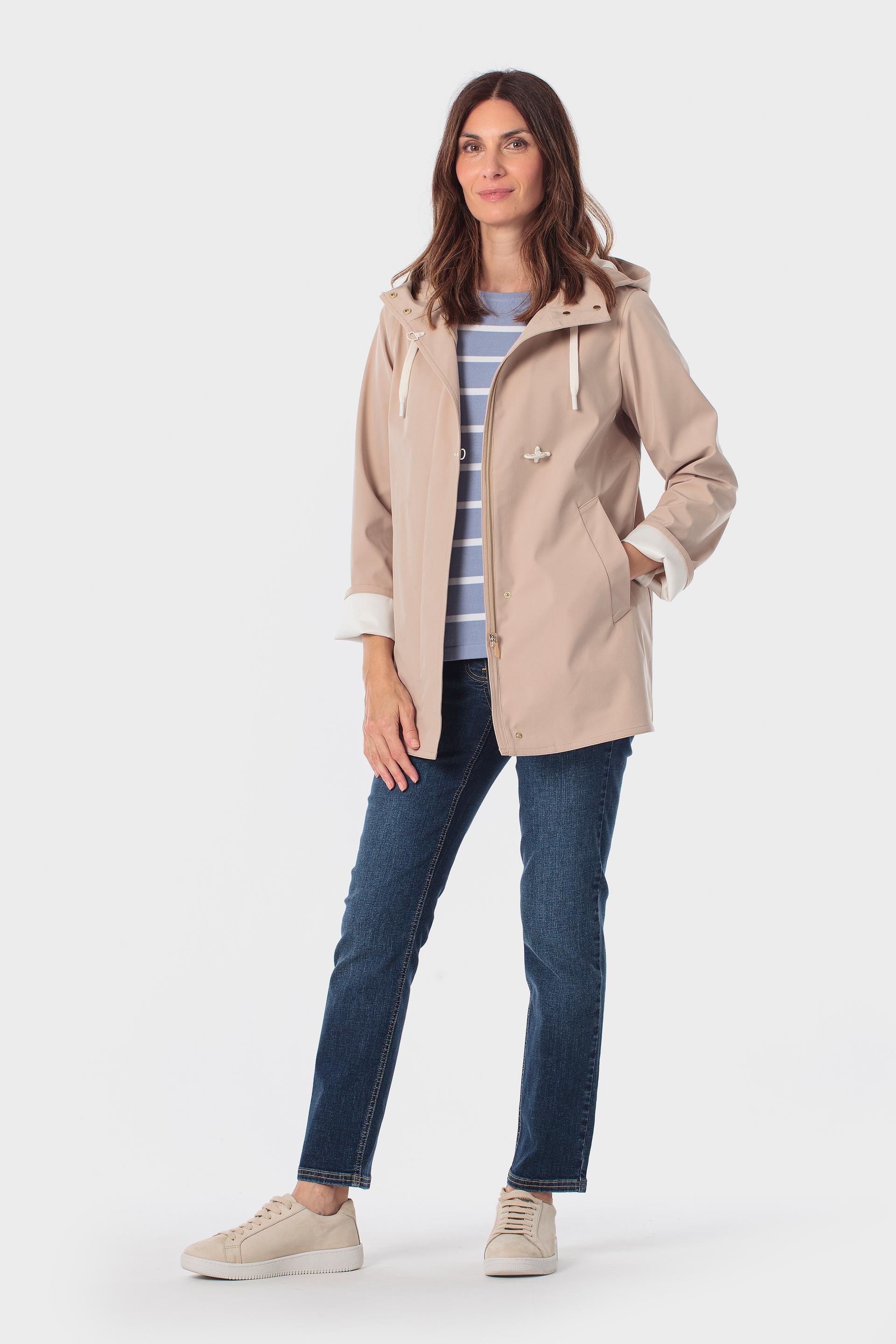 Beige Hooded Parka, Beige, medium