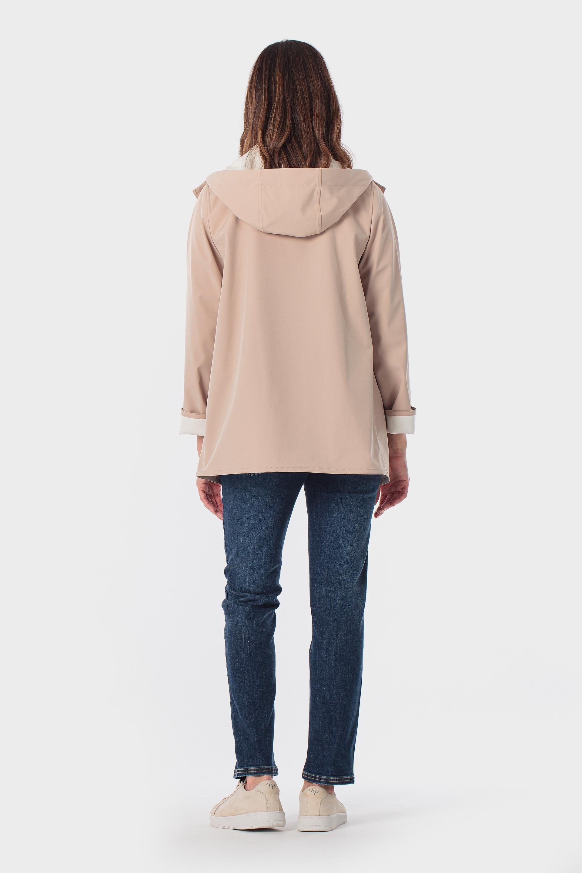 Beige Hooded Parka, 3701_126, large image number 3