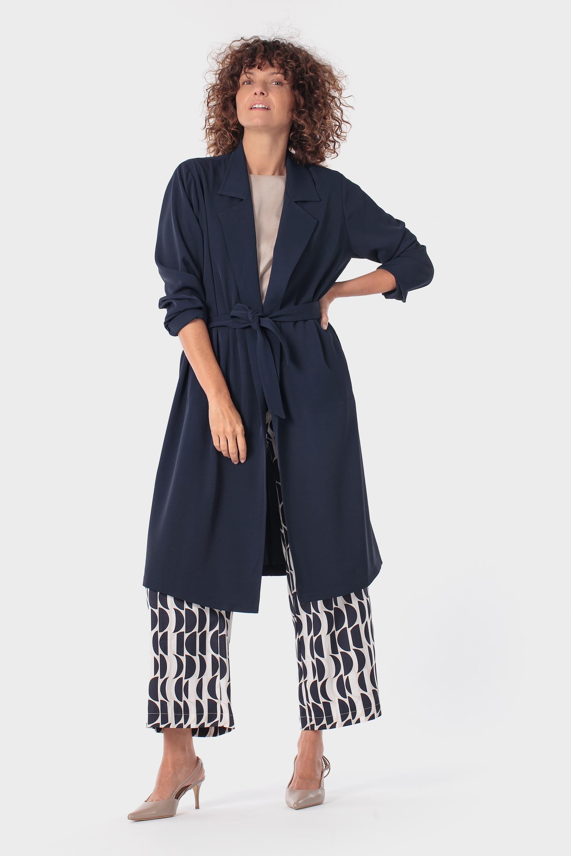 Navy Trench Coat, 3701_104, large image number 0