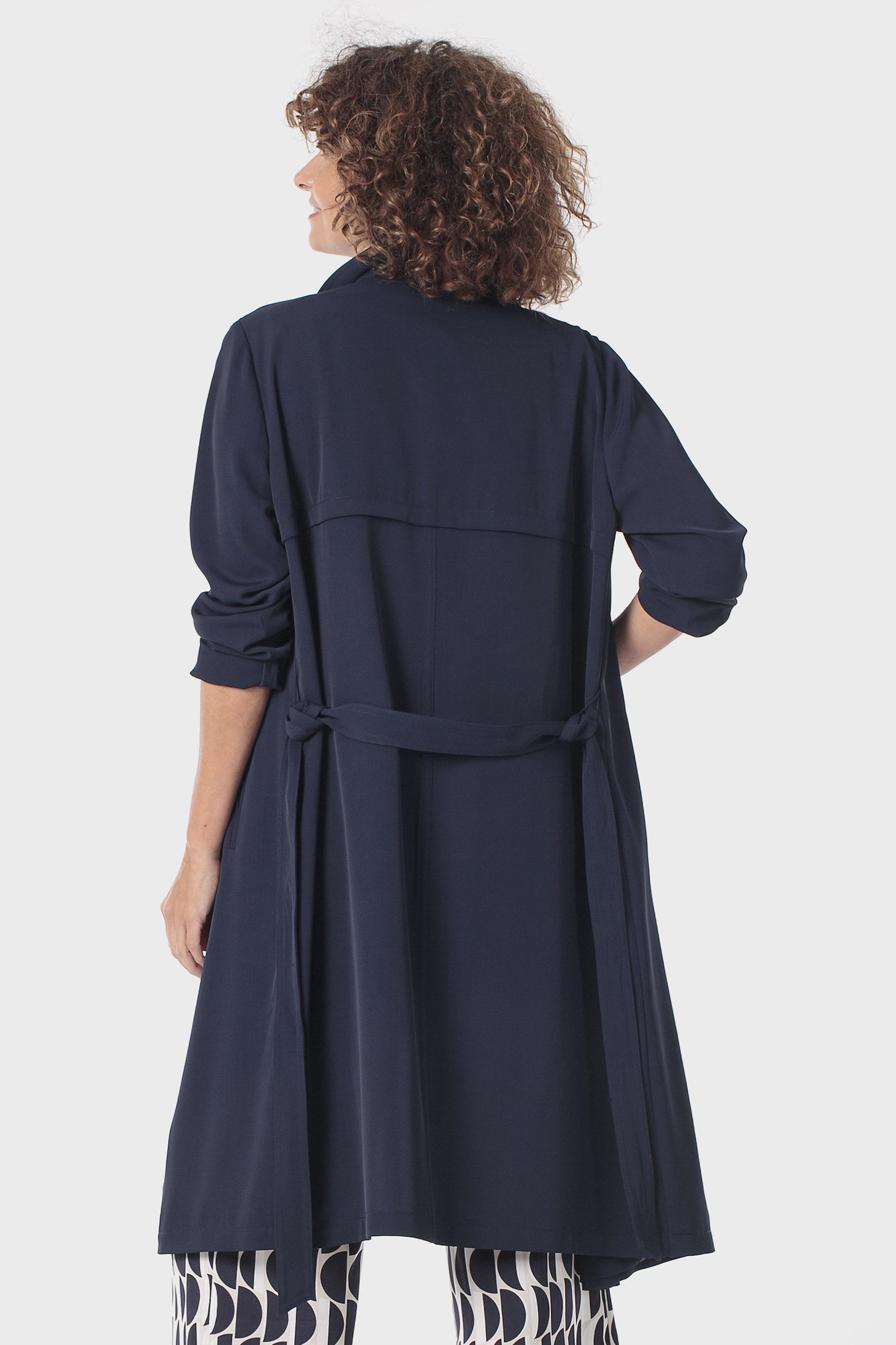 Navy Trench Coat, Blue Navy, large image number 3