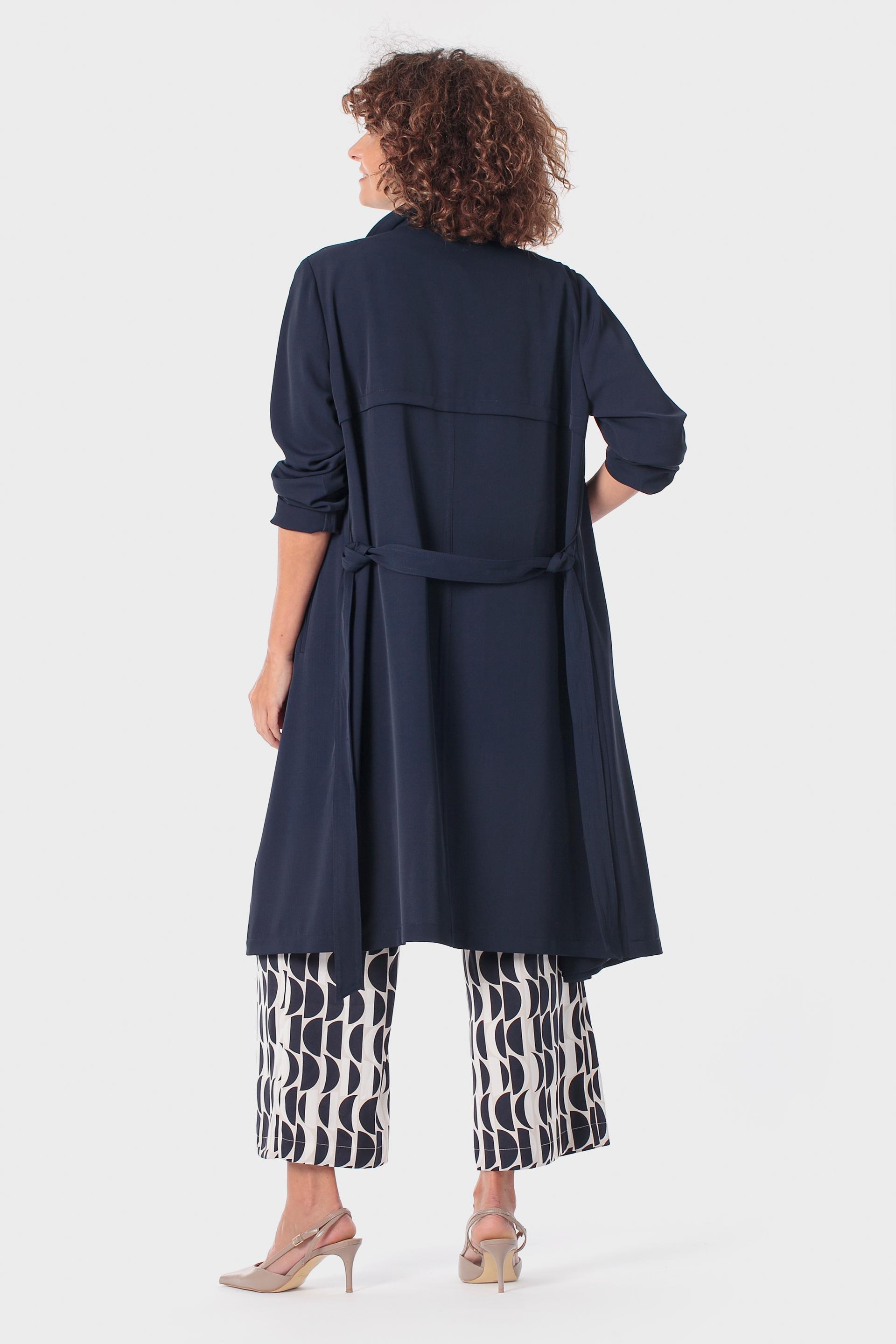 Navy Trench Coat, 3701_104, large image number 4