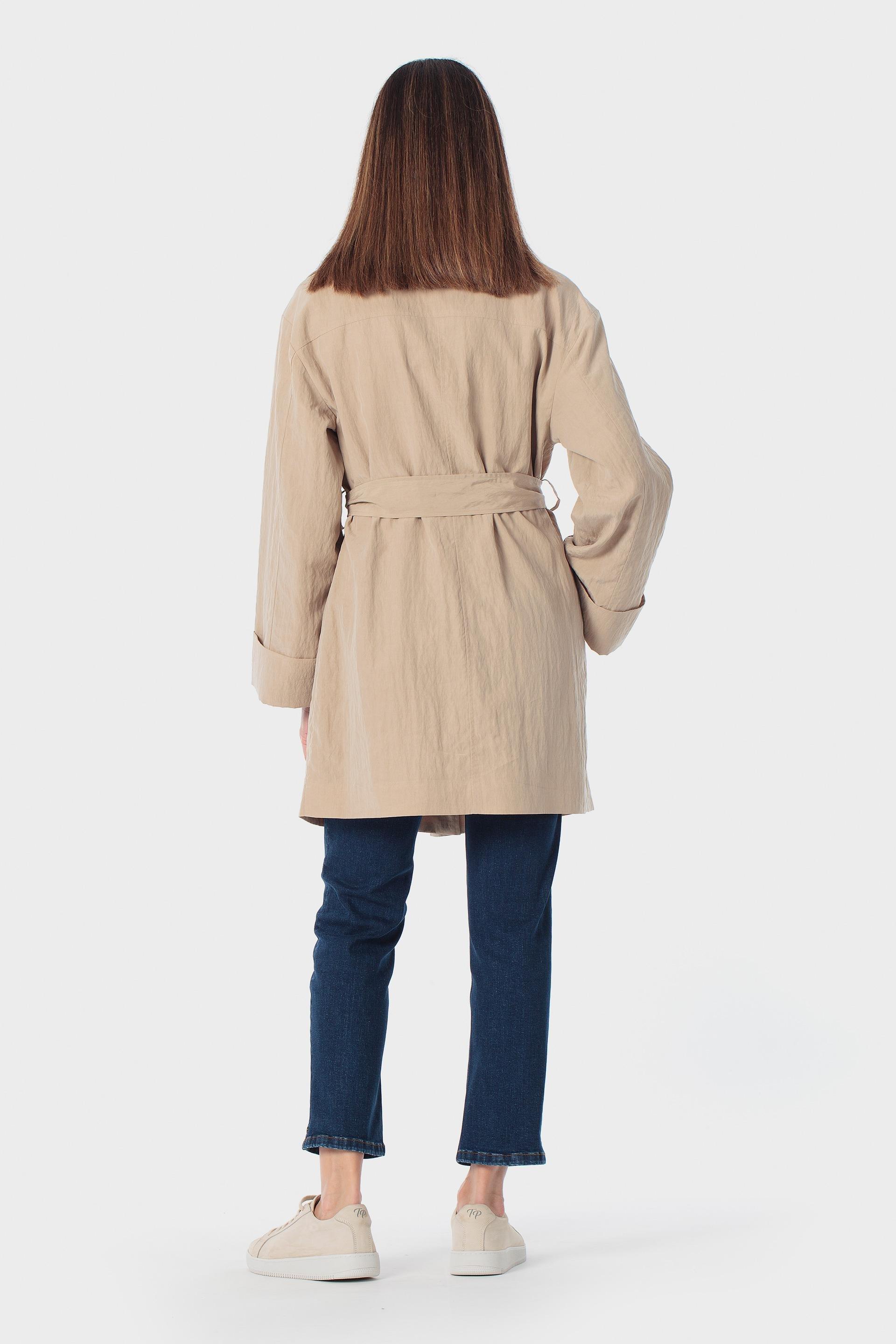 Belted Lyocell Trench Coat, 3701_126, large image number 3