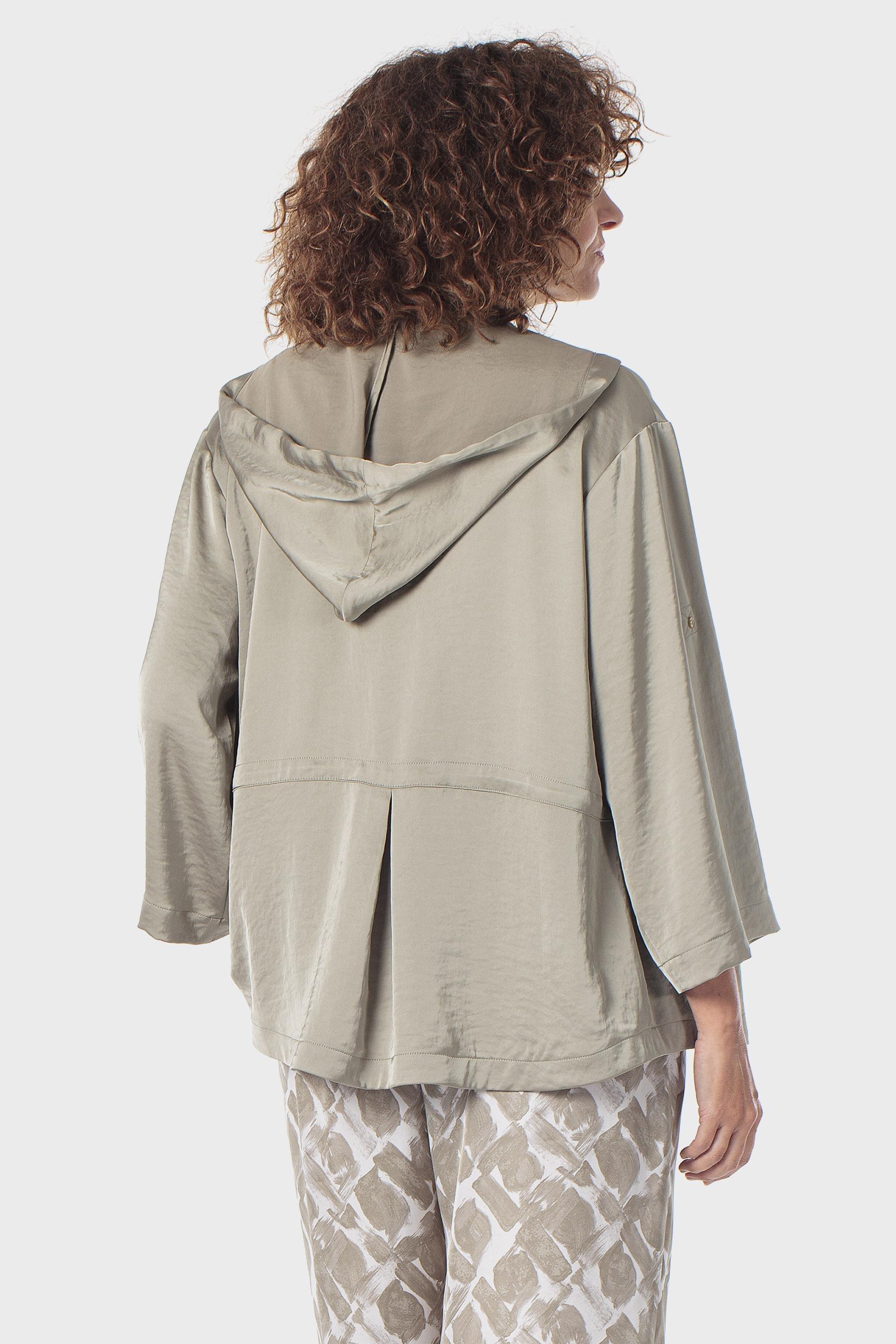 Green Satin Overshirt, 3701_285, large image number 2