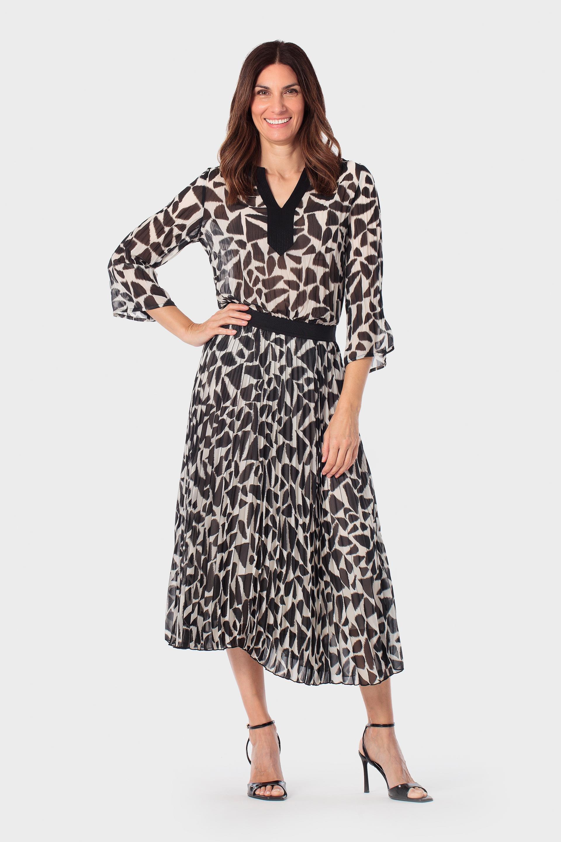 Black Pleated Top, Black, large image number 1