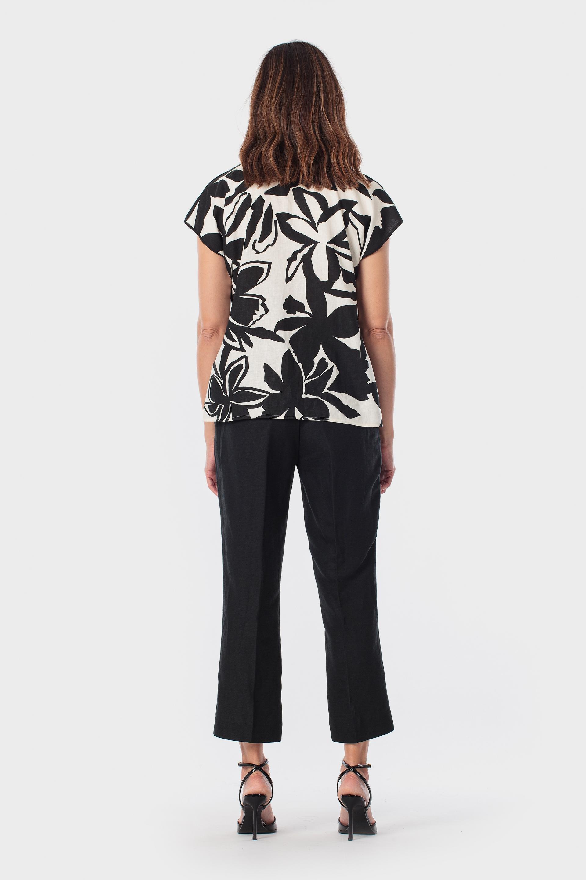 Printed Linen Top, 3701_120, large image number 3