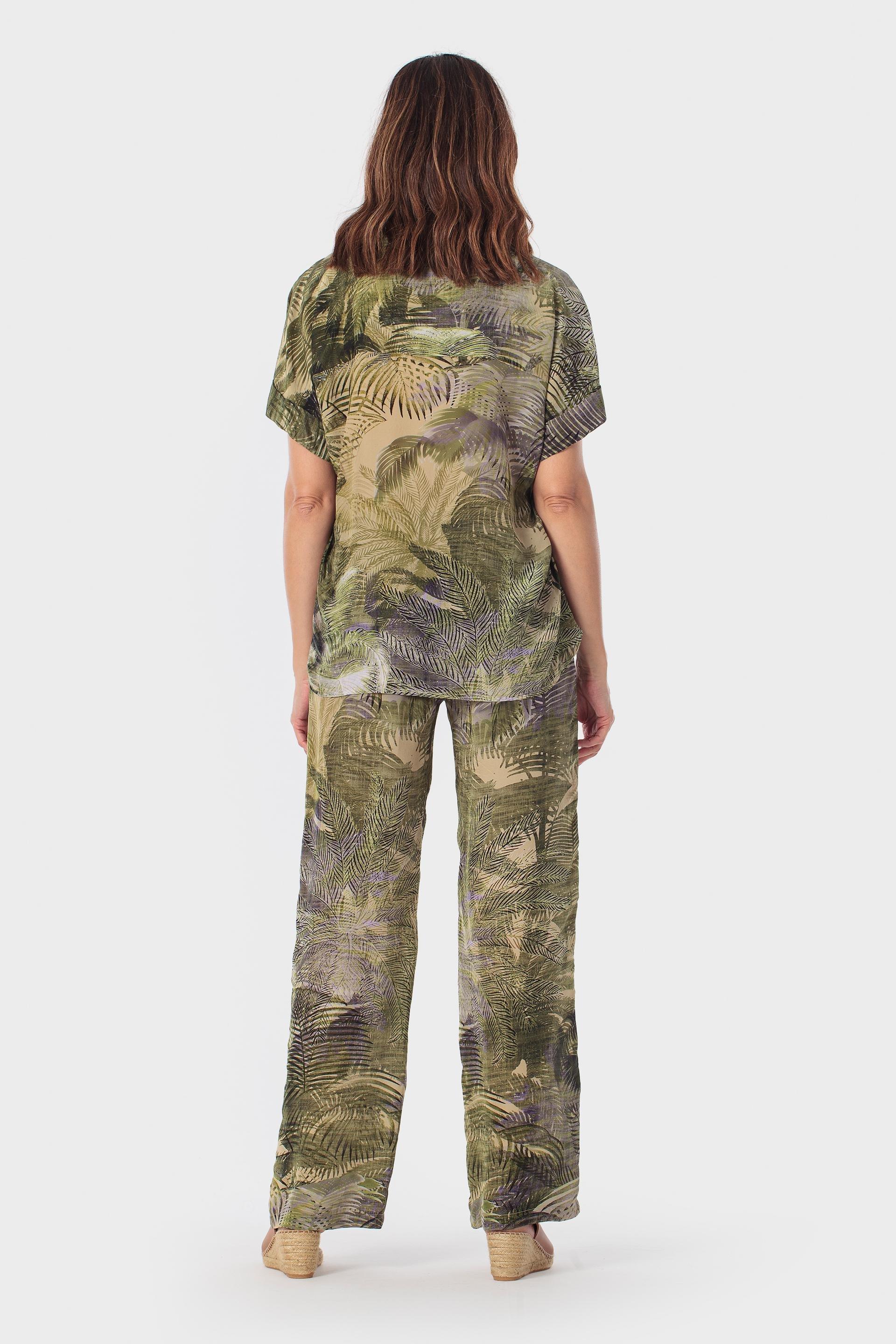 توب كاكي بنقشة مطبوعة, Green Khaki, large image number 3