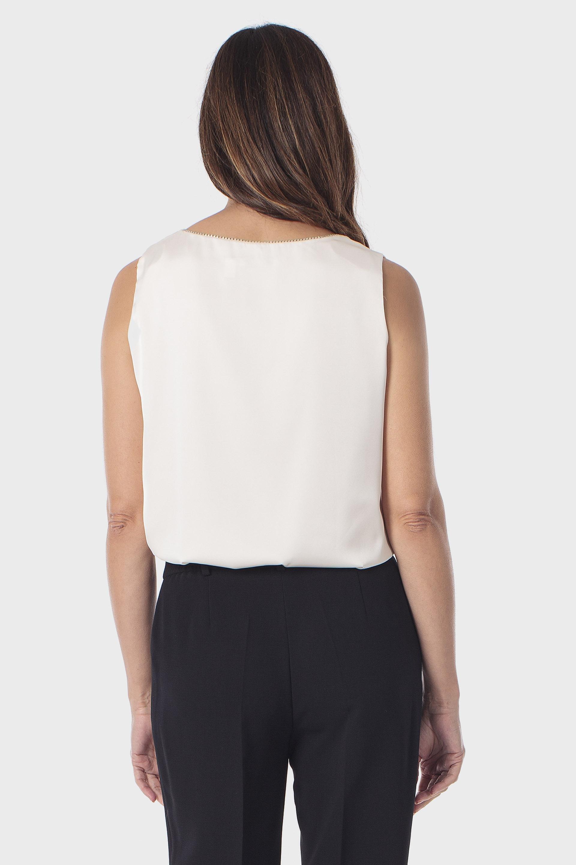 توب كريمي بتصميم زخرفي, Beige, large image number 2