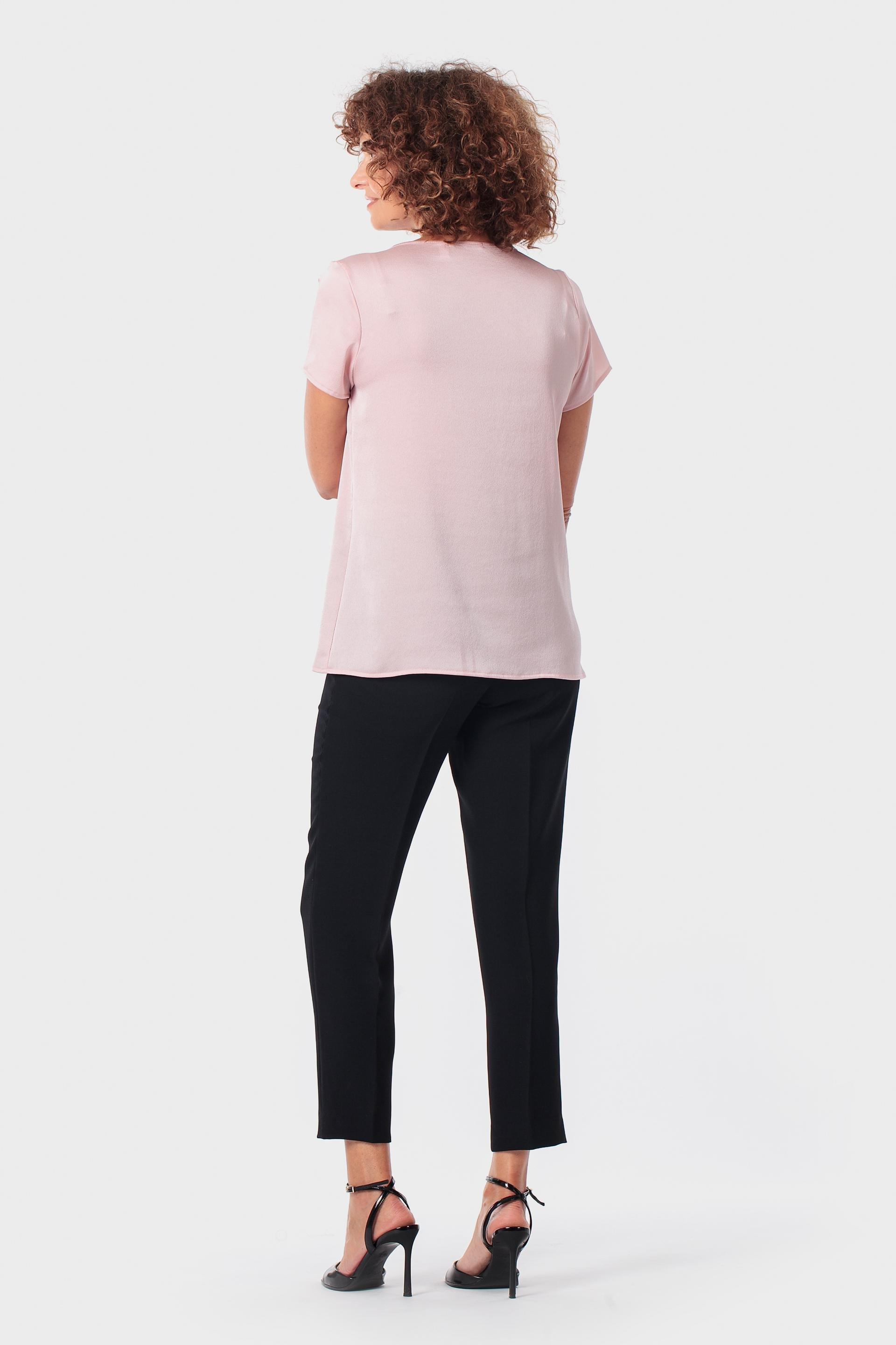 Pink Round Neck Blouse, 3701_269, large image number 3