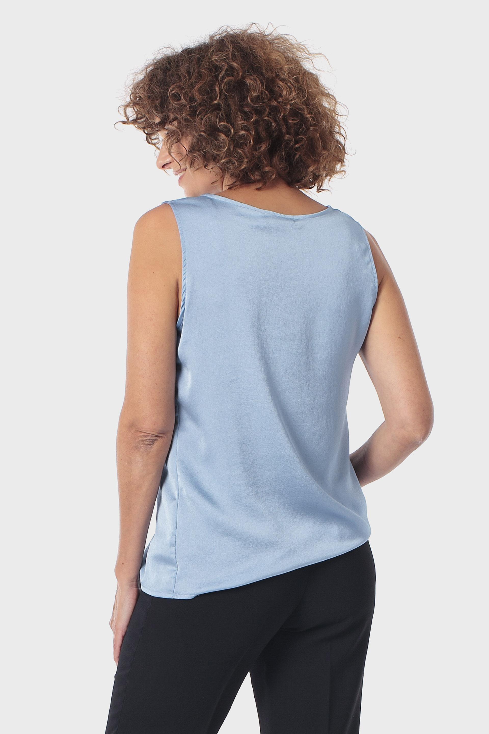 Blue Sleeveless Top, Blue Porcelain, large image number 2