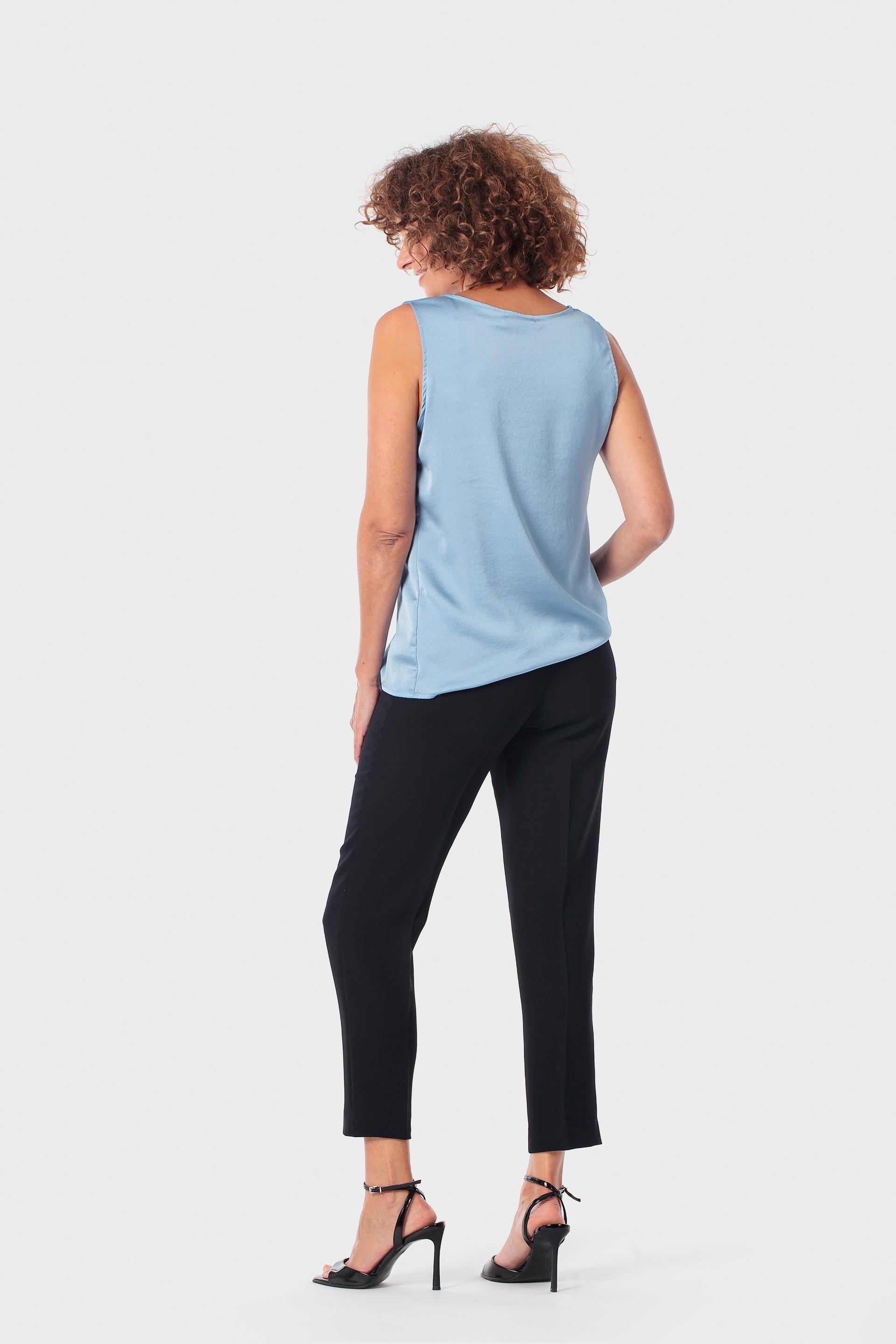 Blue Sleeveless Top, 3701_320, large image number 3