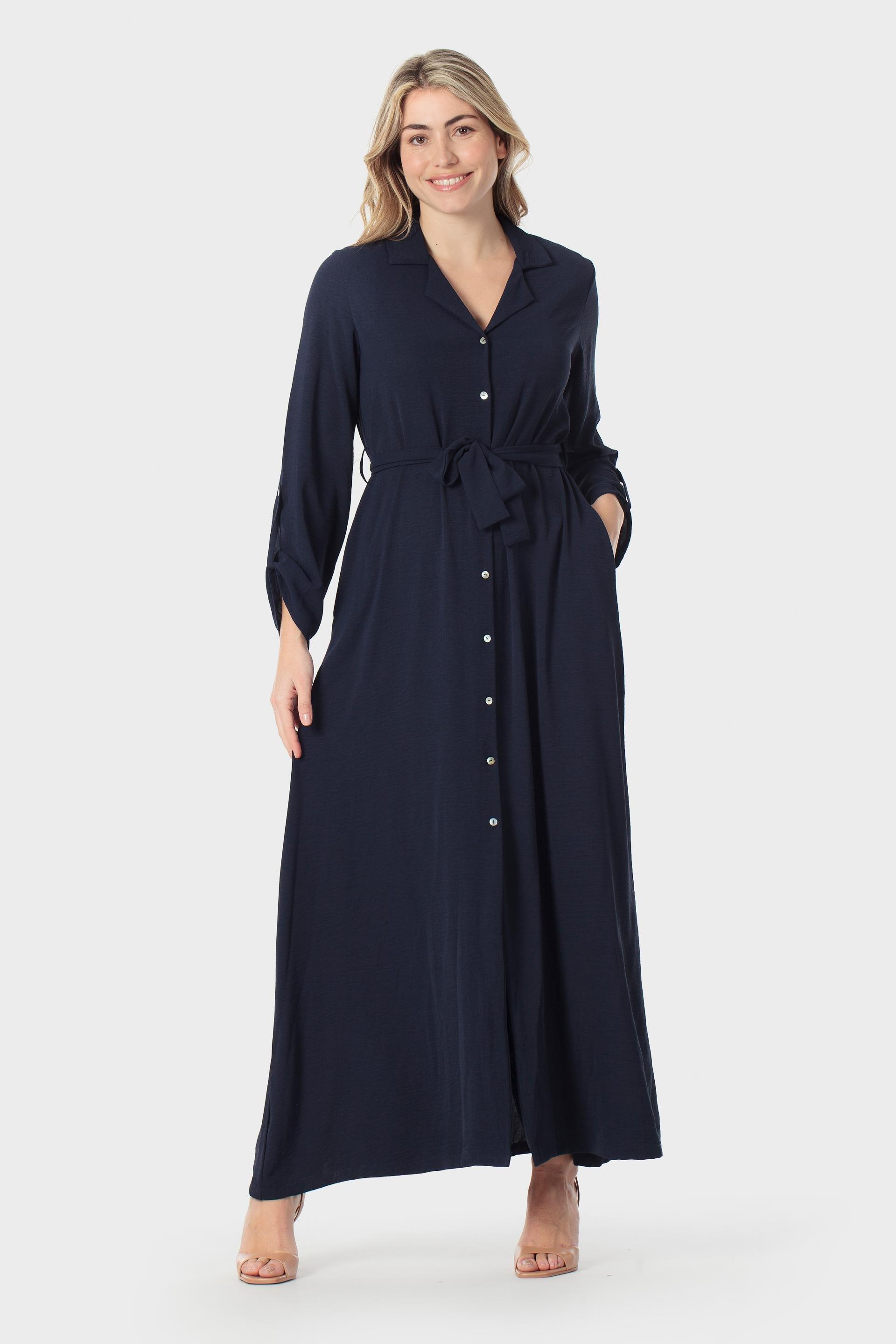 فستان قميص باللون الكحلي, Blue Navy, medium