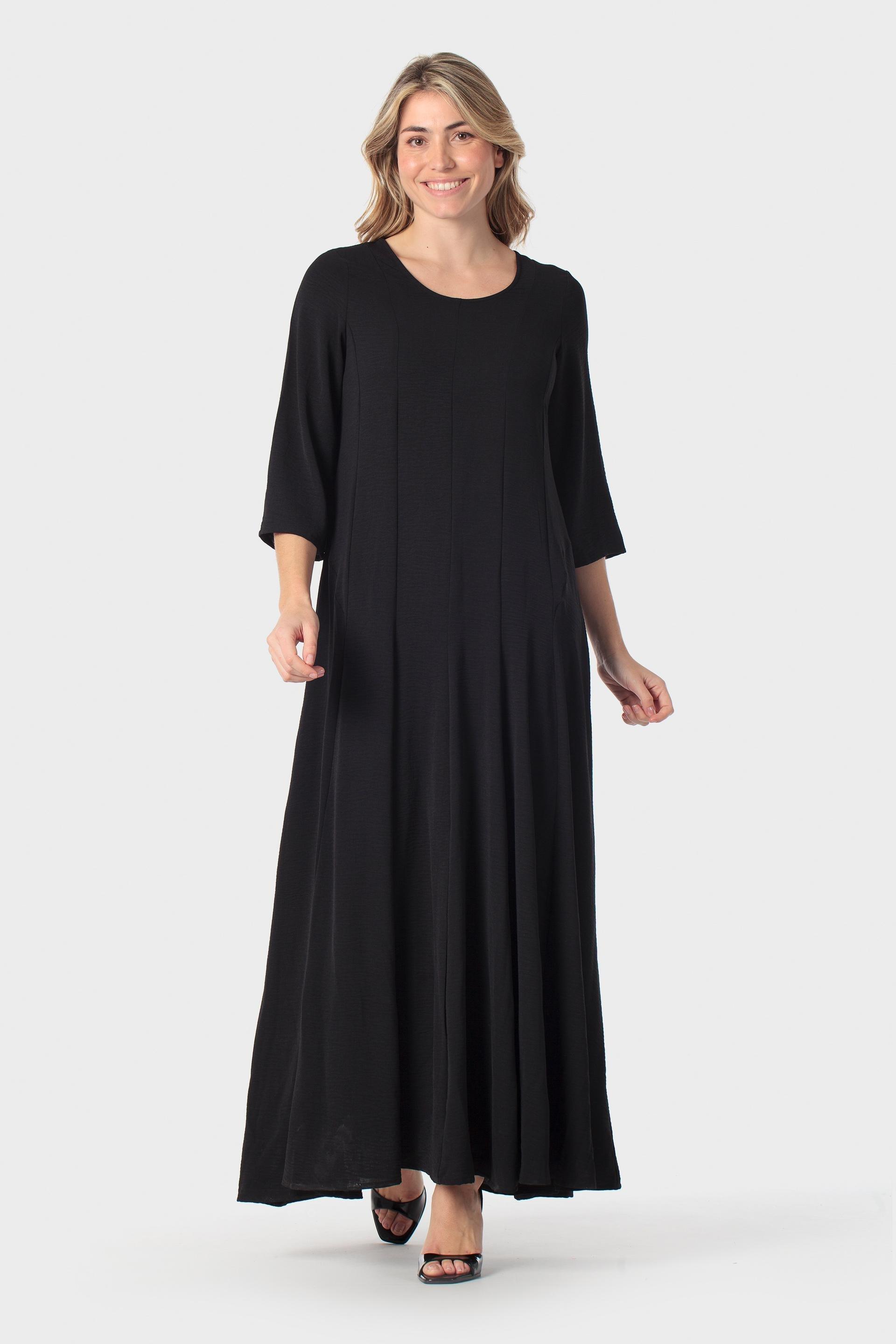 Black Flowy Dress, Black, large image number 0